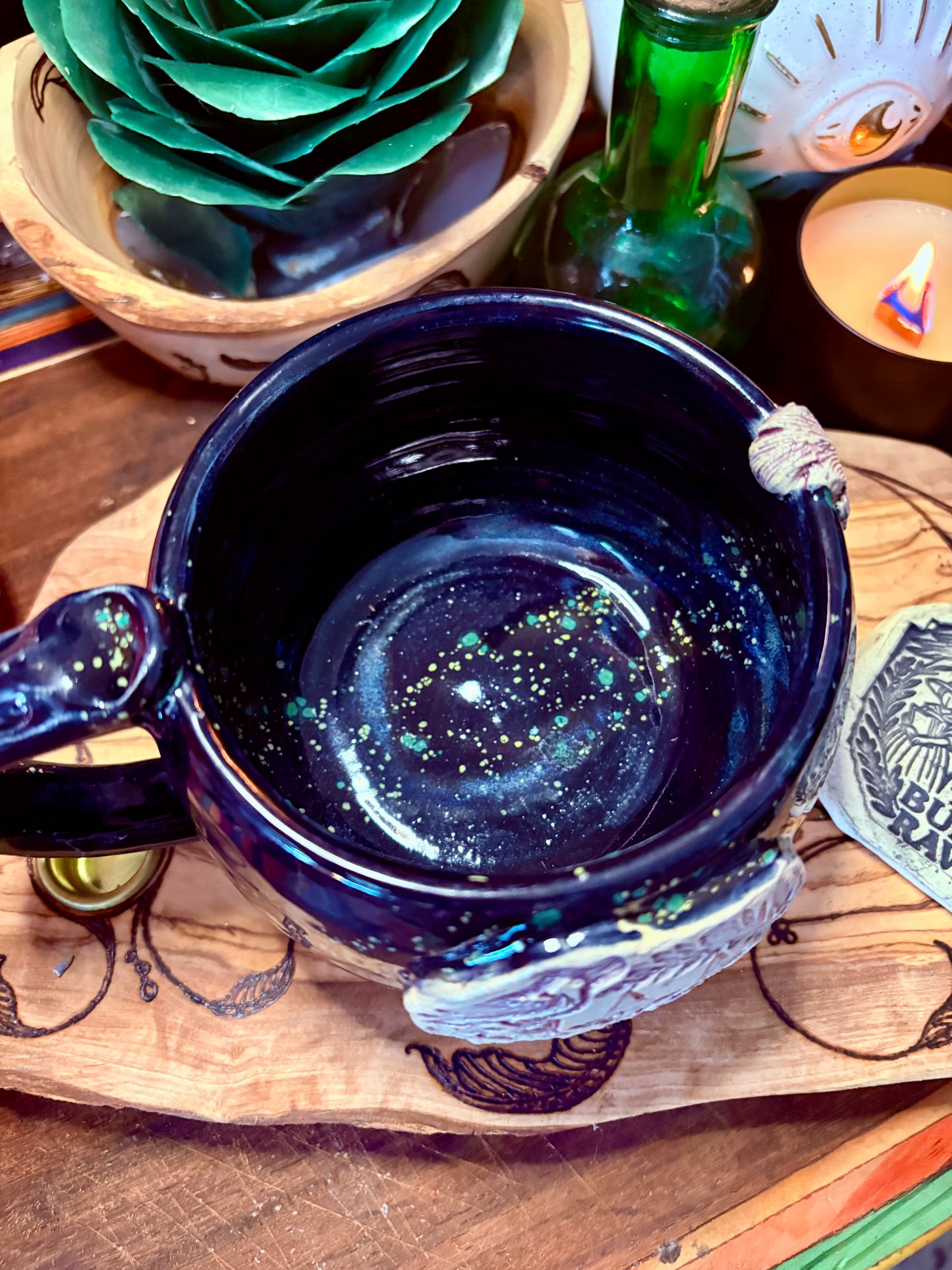 The Burnt Raven Handmade Pottery Mug Made by Lorna Vincent of Laurel Highlands Pottery