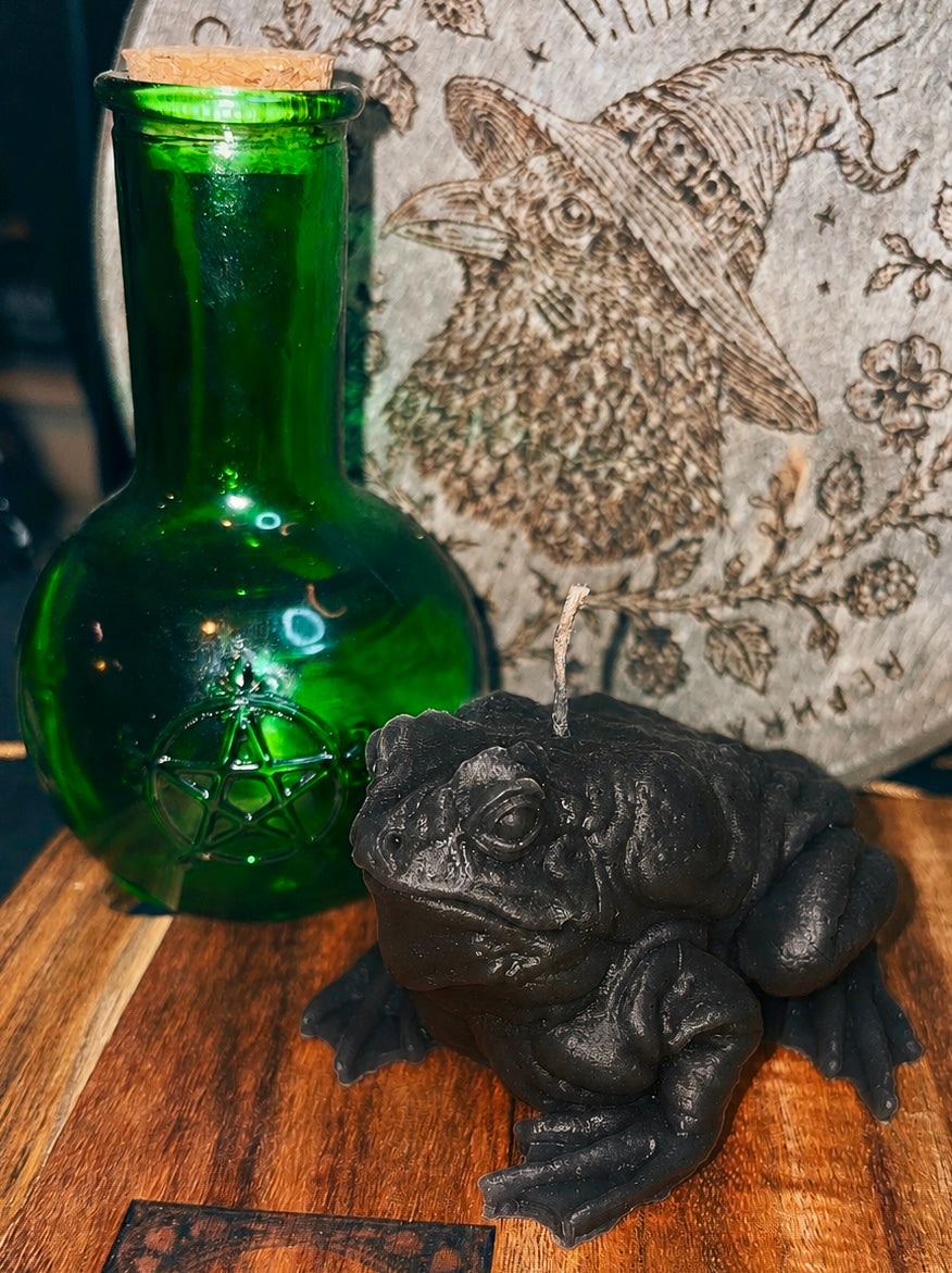 Black Beeswax Toad Candle