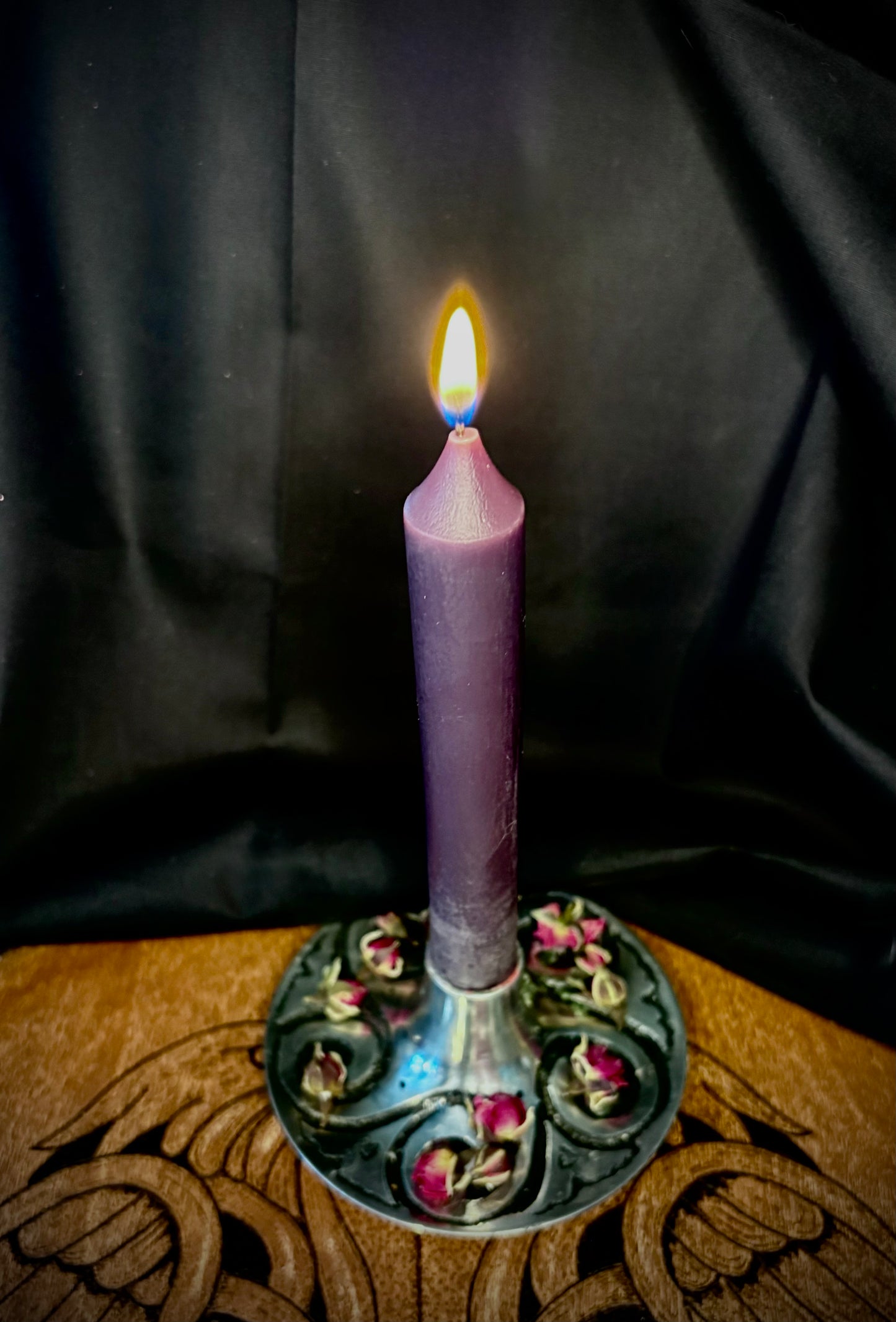 5” Beeswax Taper Candle Set- purple
