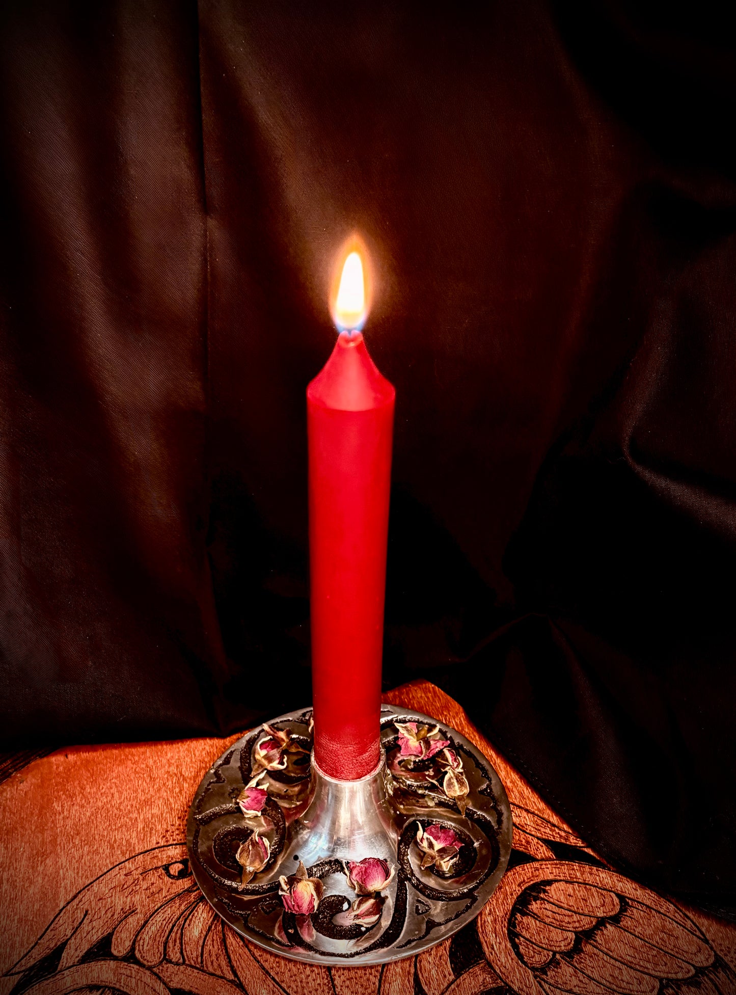 5” Beeswax Taper Candle Set- red