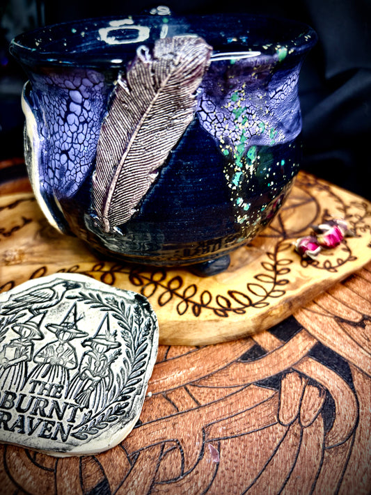The Burnt Raven Handmade Pottery Mug Made by Lorna Vincent of Laurel Highlands Pottery