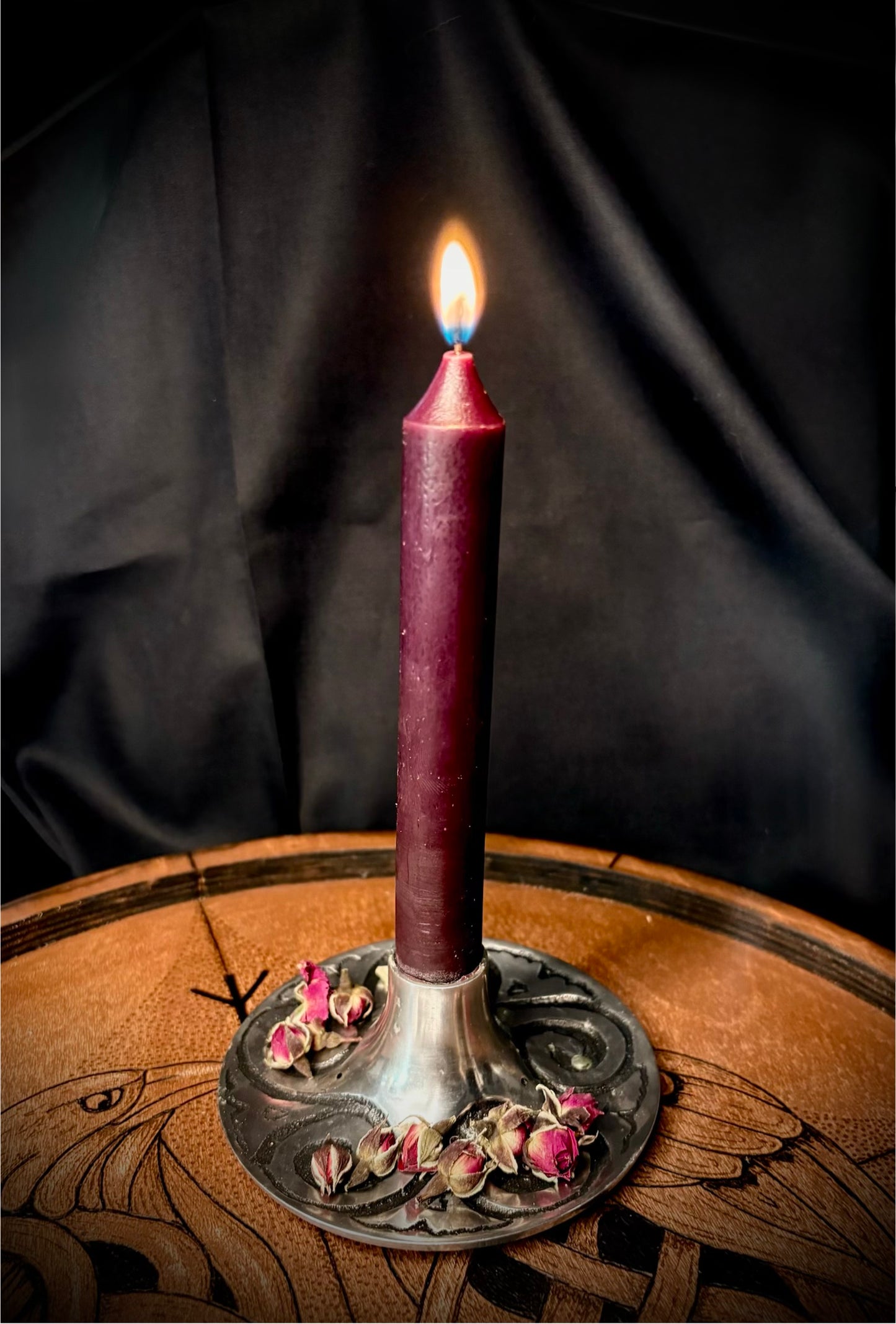 5” Beeswax Taper Candle Set- belladonna