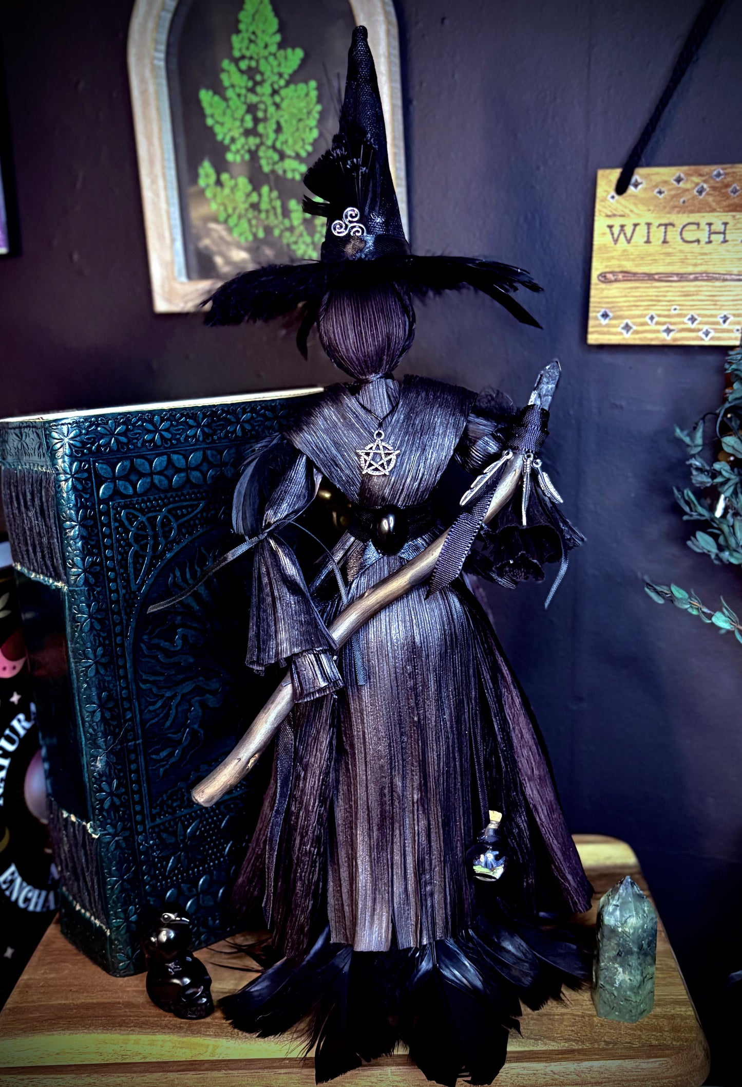 The Morrígan Witch — 16” Altar Guardian