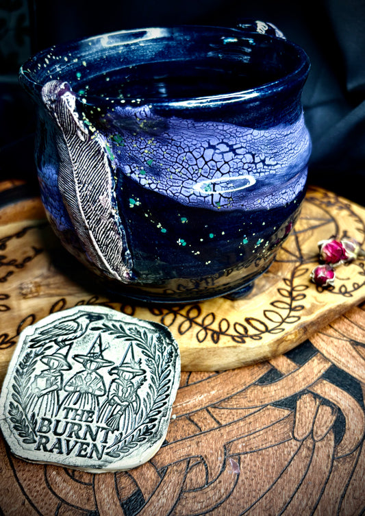 The Burnt Raven Handmade Pottery Mug Made by Lorna Vincent of Laurel Highlands Pottery