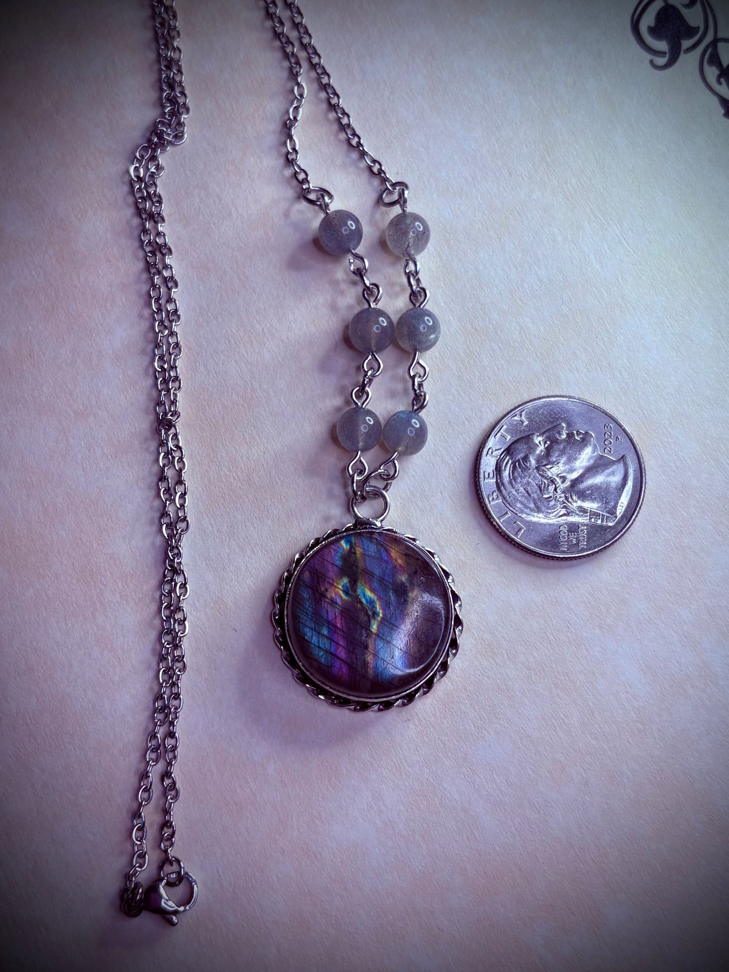 Round Labradorite Necklace