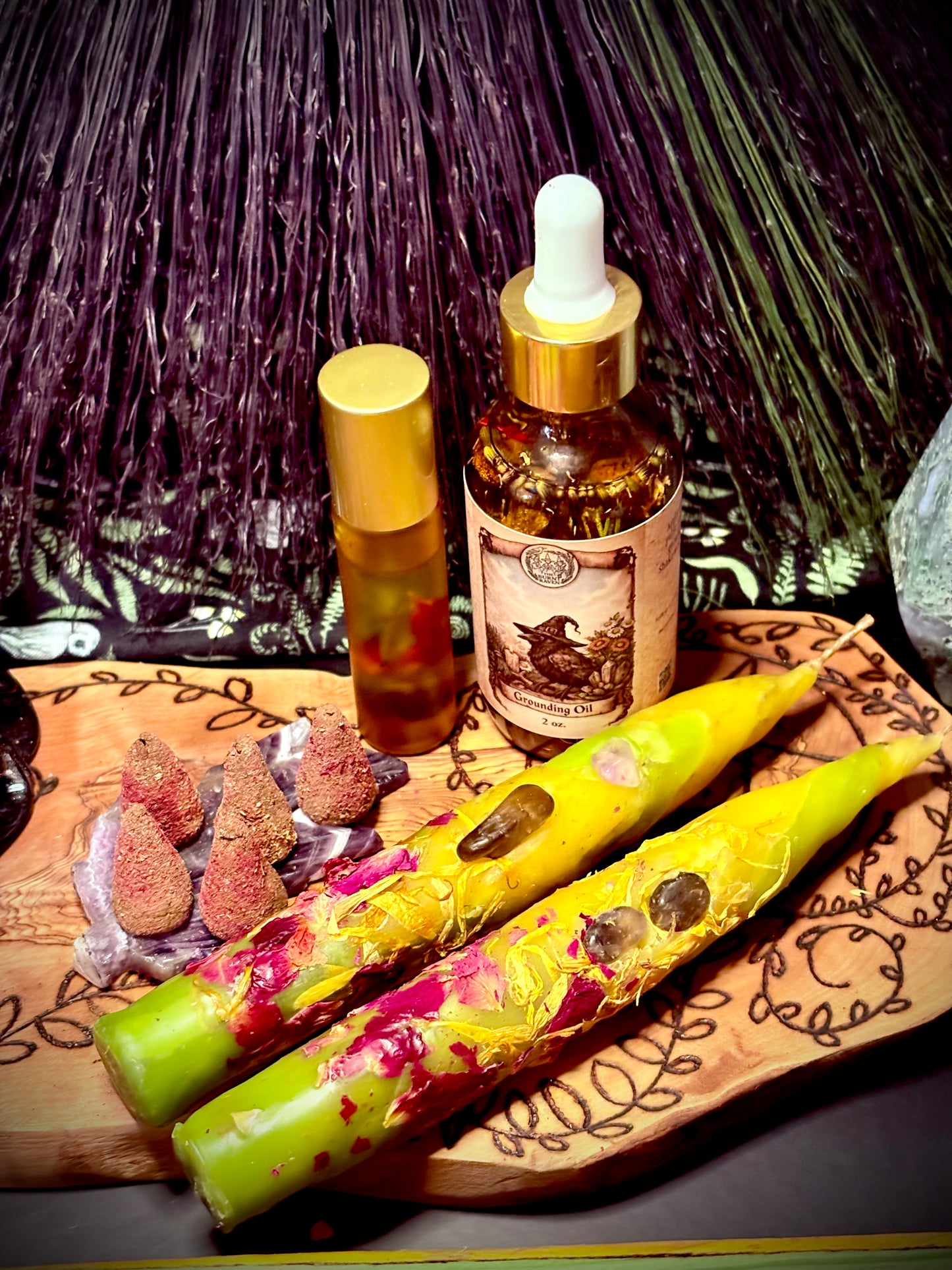 Grounding Spell Candles set of 2