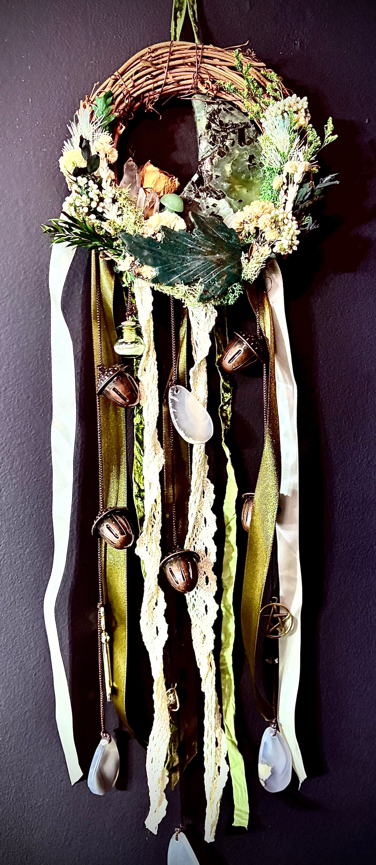 Green Hollow Witch Bell Wreath