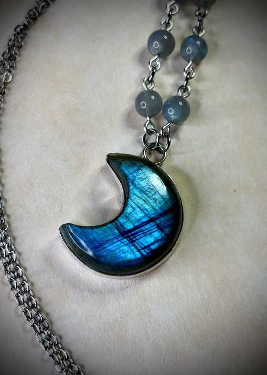 Labradorite Moon Necklace 2