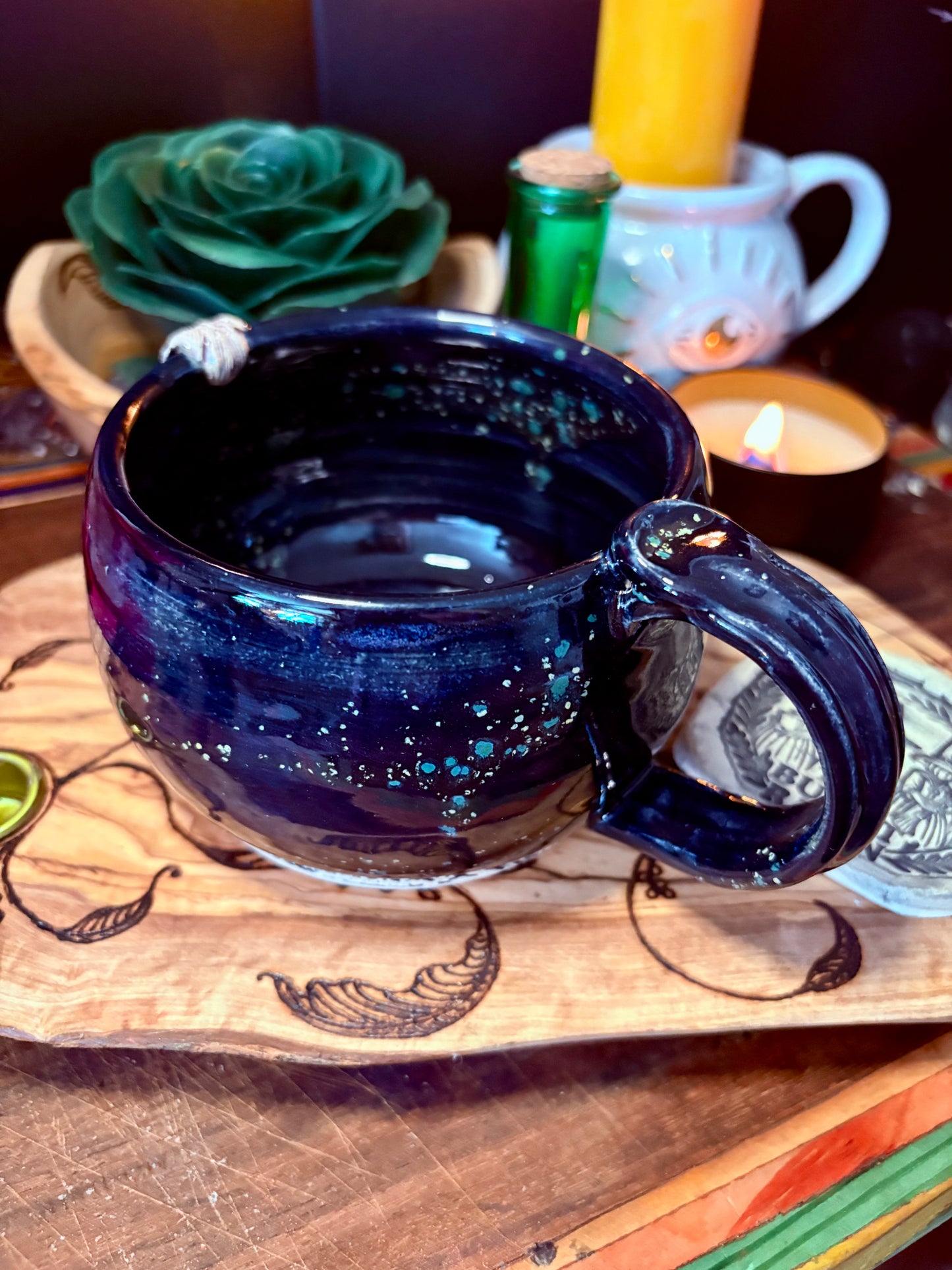 The Burnt Raven Handmade Pottery Mug Made by Lorna Vincent of Laurel Highlands Pottery