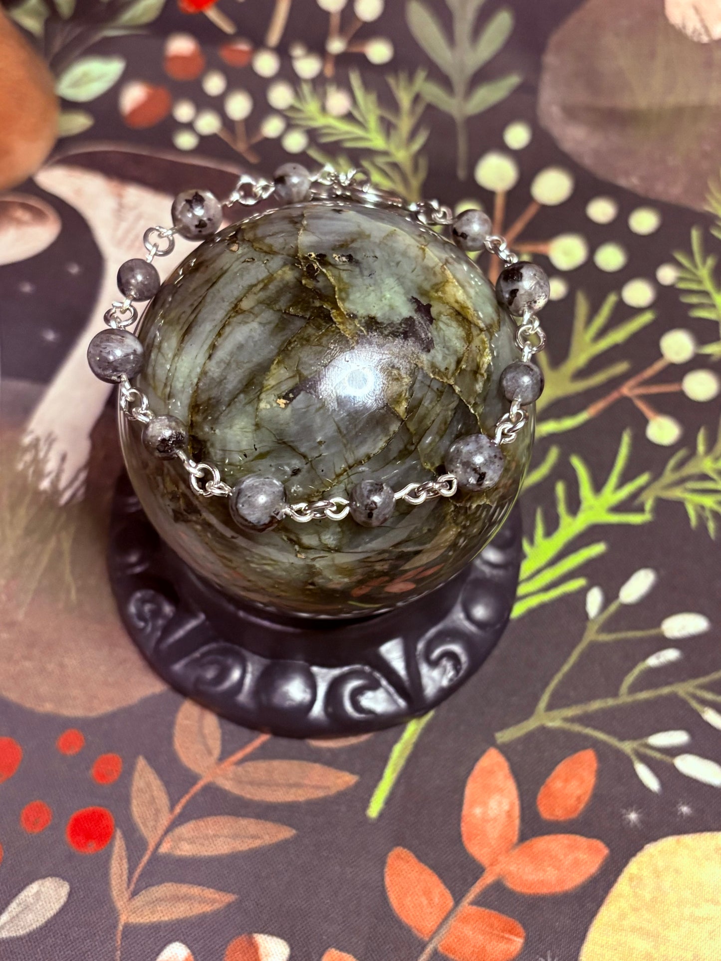 Larvakite (Toggle Clasp Bracelet) 7.5”