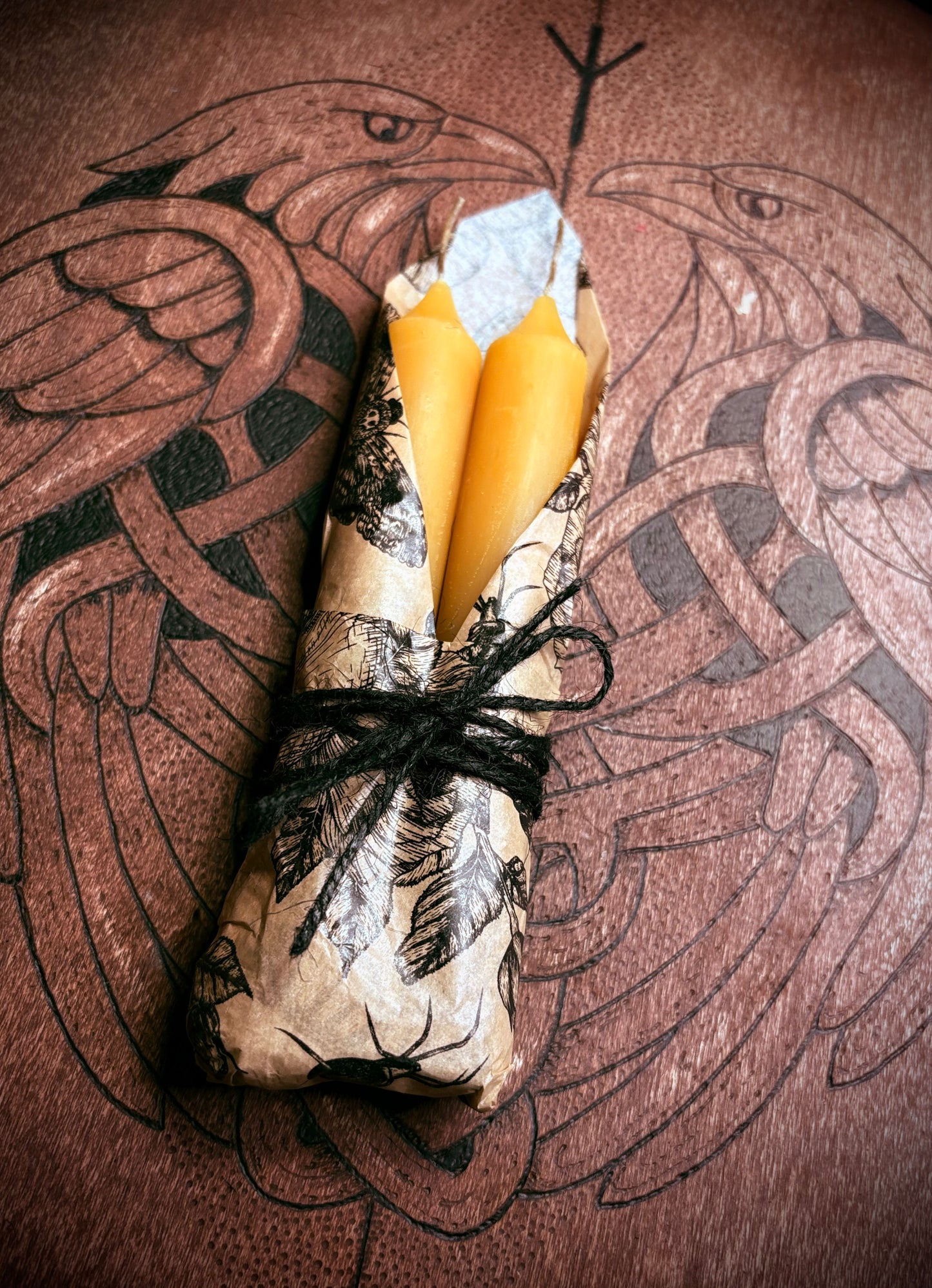 5” Beeswax Taper Candle Set- natural
