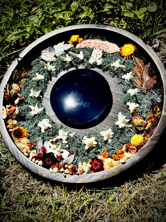 Autumn Fox Veil Scrying Mirror