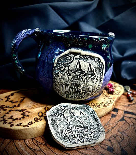 The Burnt Raven Handmade Pottery Mug Made by Lorna Vincent of Laurel Highlands Pottery
