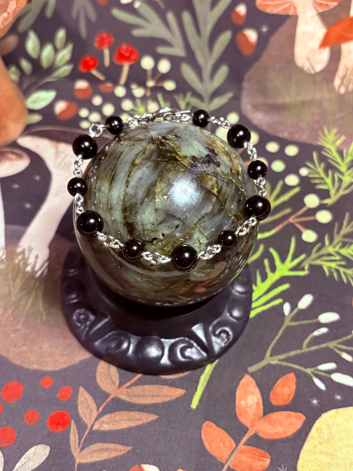 Black Obsidian (Toggle Clasp Bracelet) — 7.5”