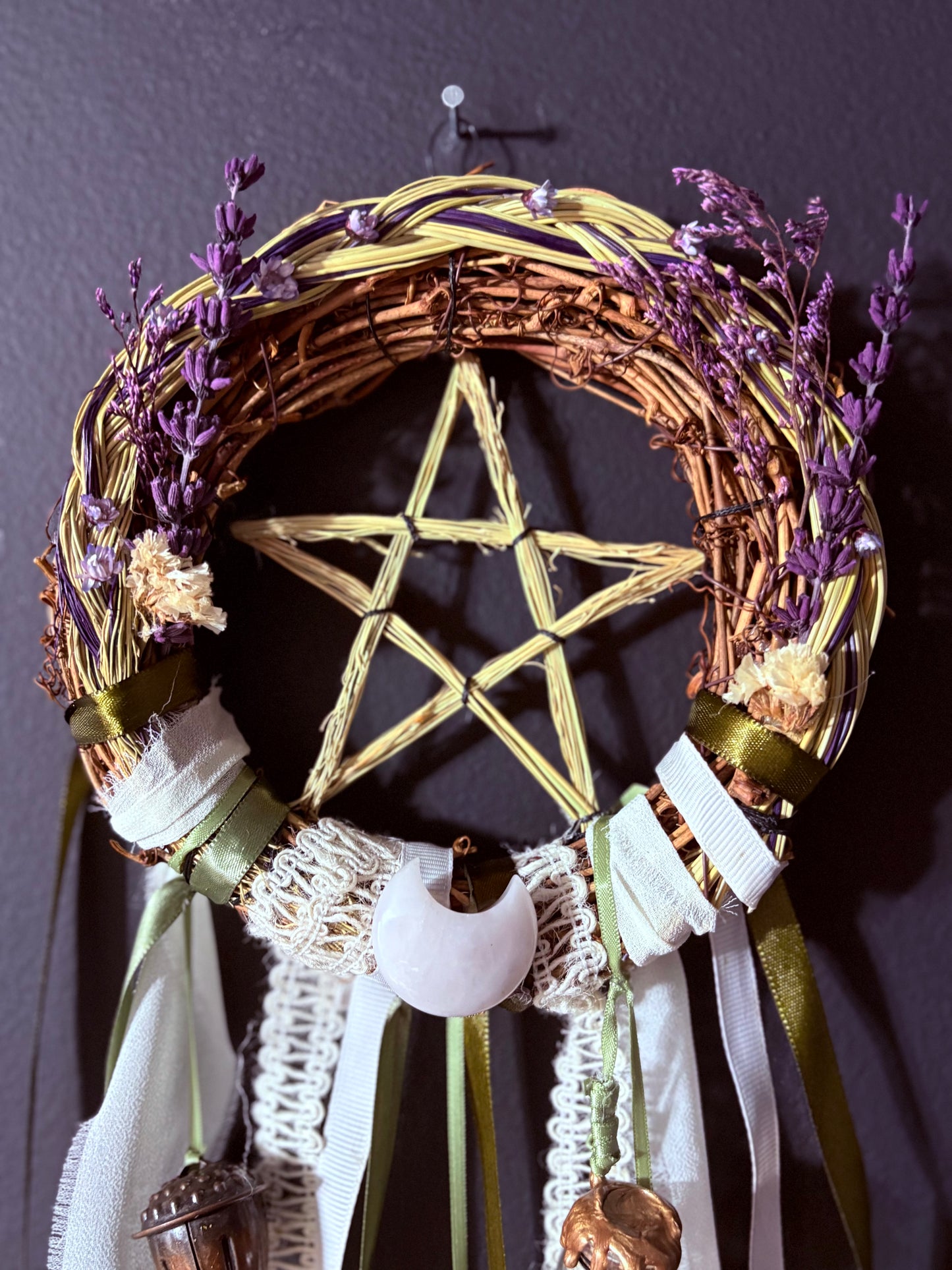 Lavender & Broomcorn Witch Bell Wreath