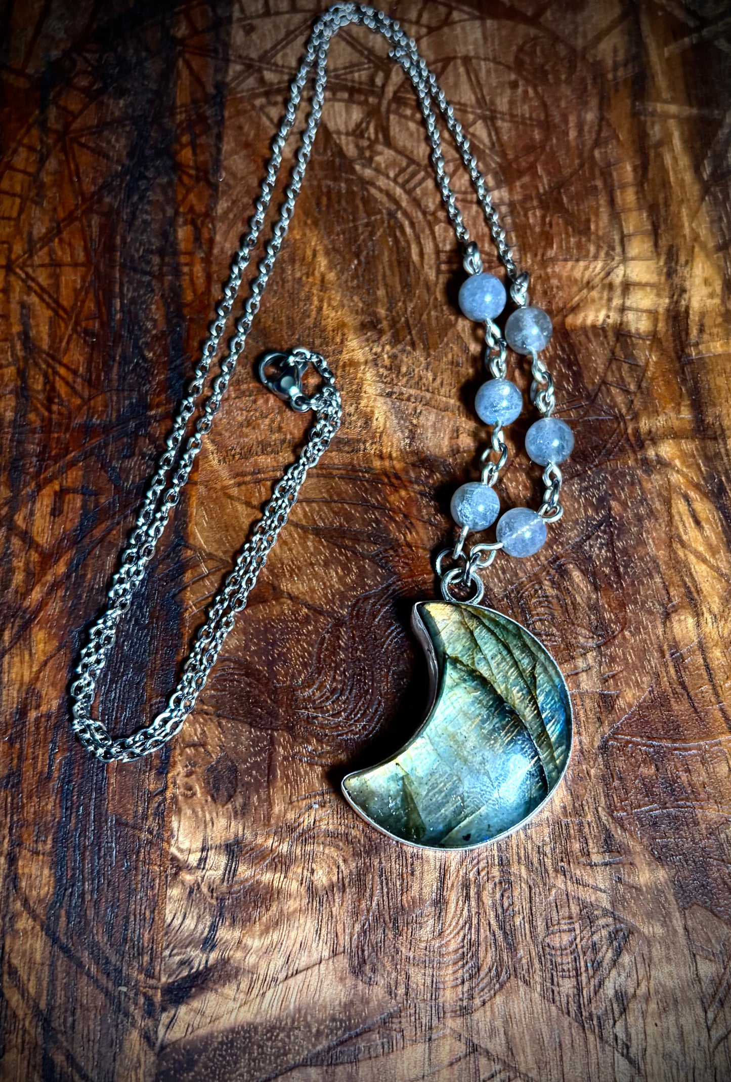 Golden Moon Labradorite Necklace