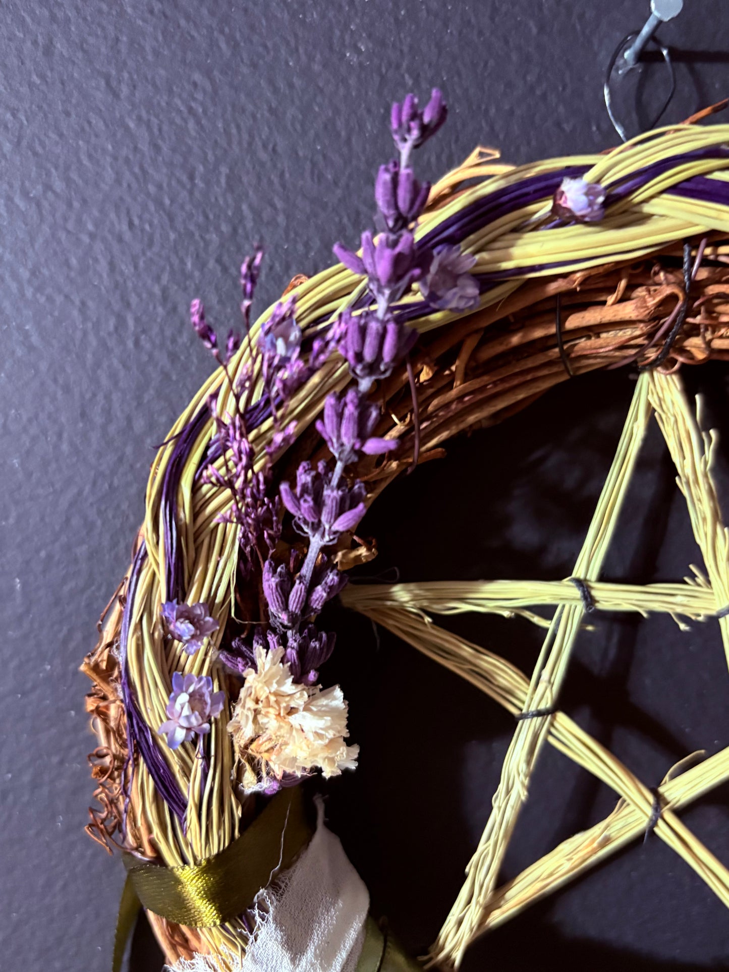 Lavender & Broomcorn Witch Bell Wreath