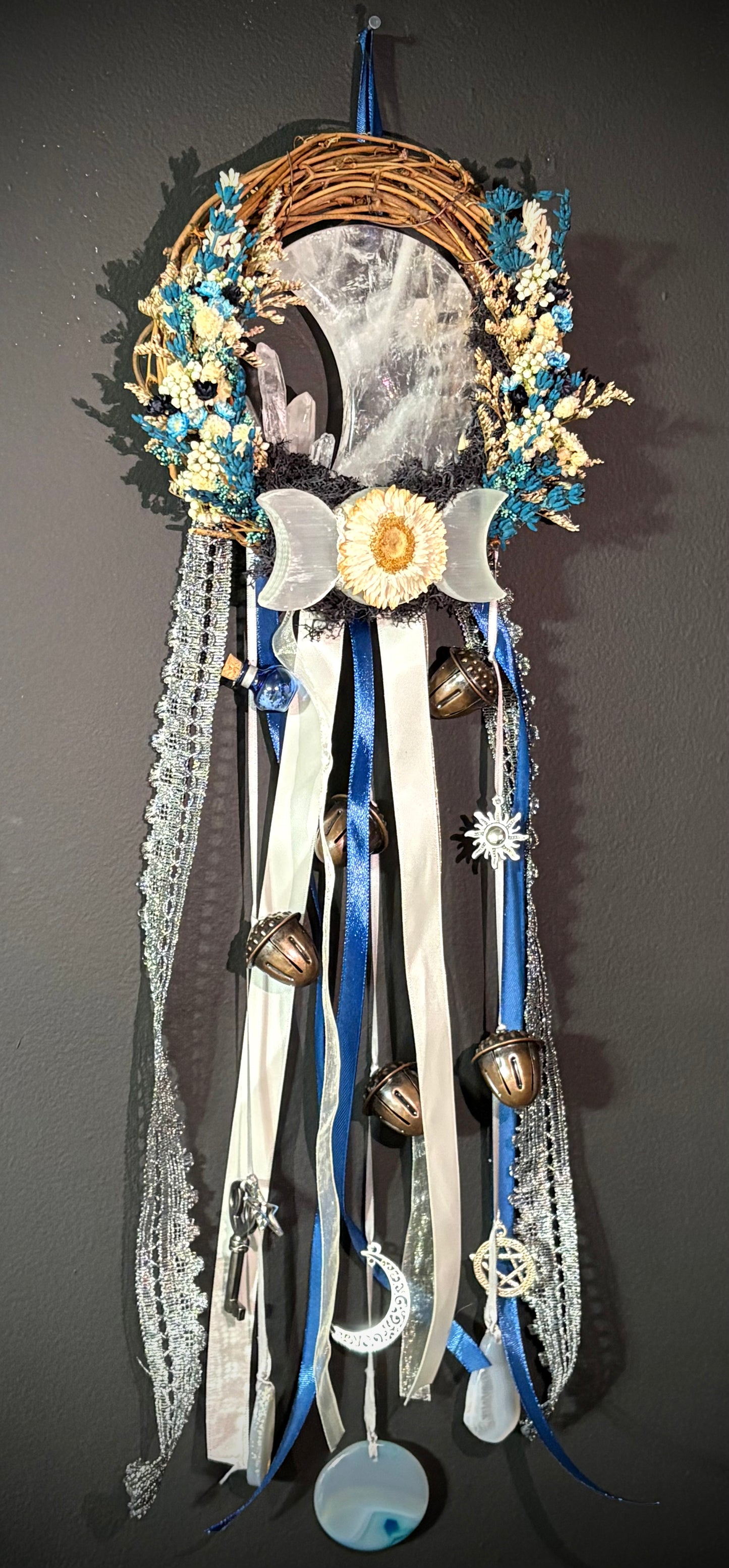 Celestial Moon Witch Bell Wreath