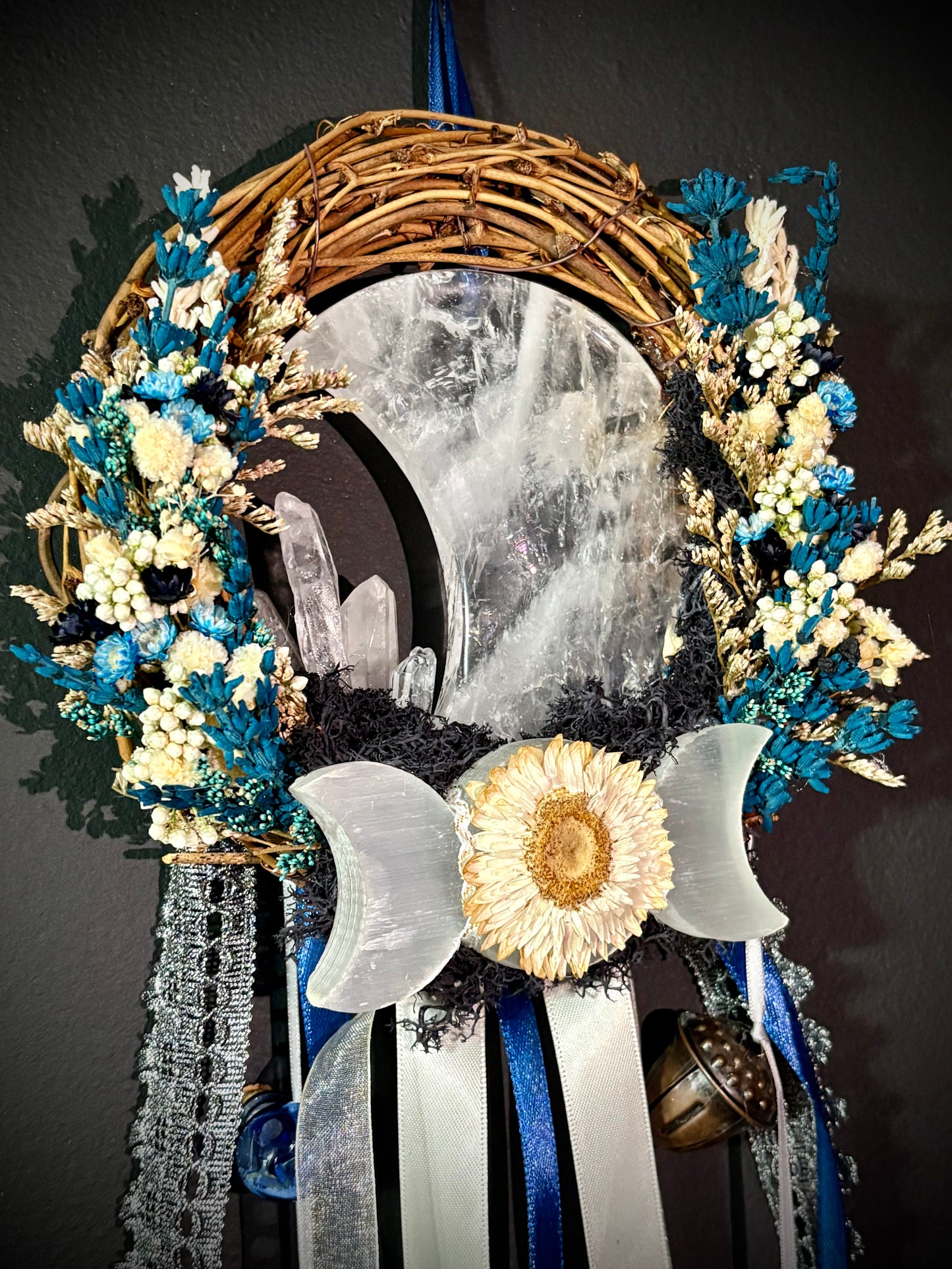 Celestial Moon Witch Bell Wreath
