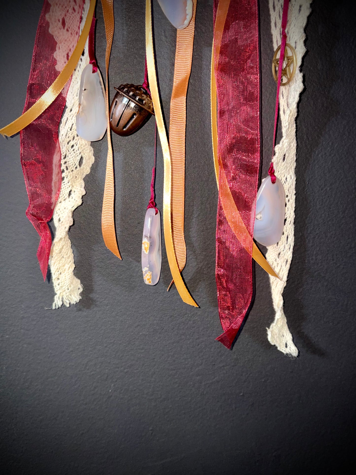 Sunlit Blood Moon Witch Bell Wreath