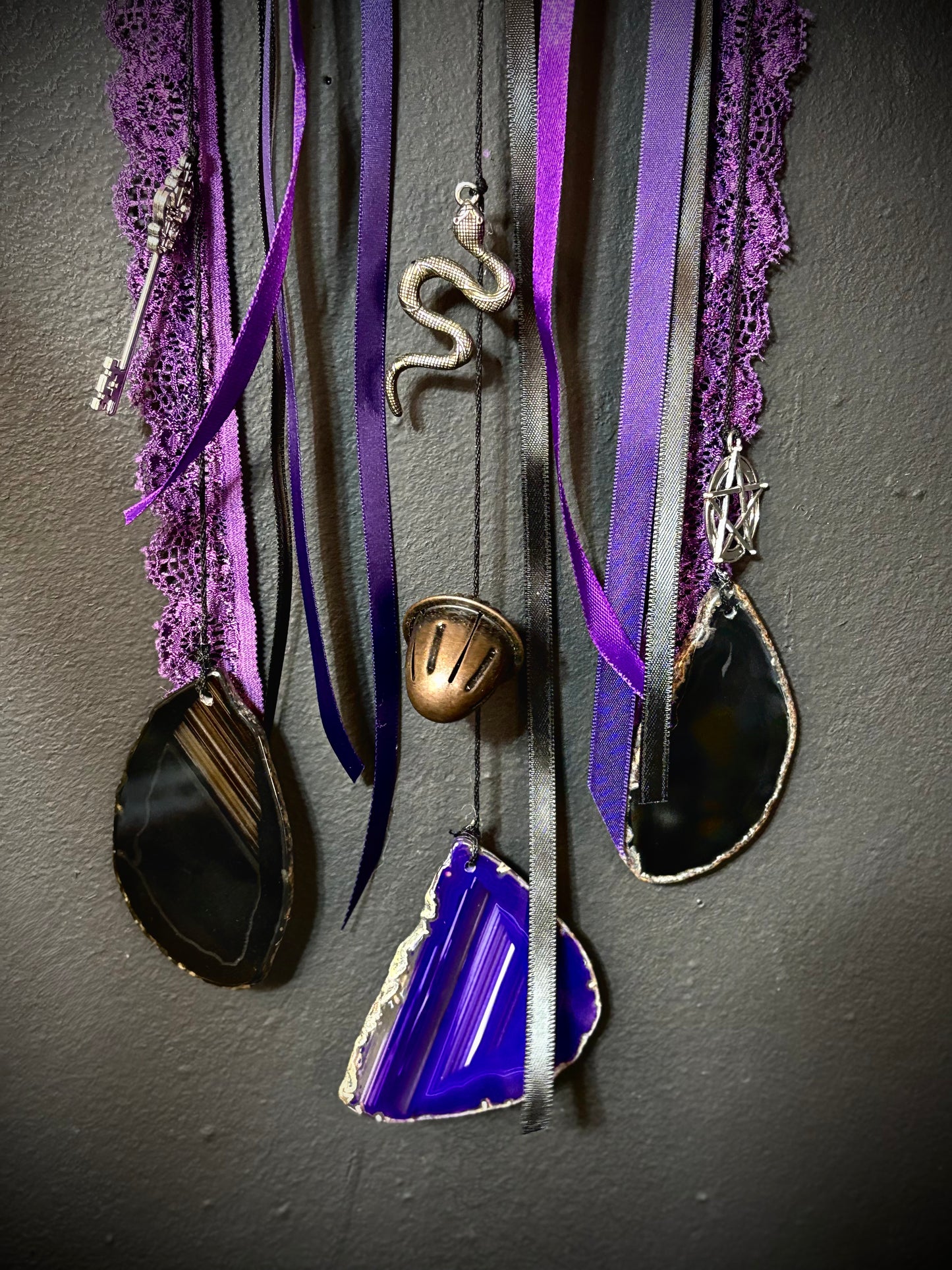 Serpent Veil Witch Bell Wreath