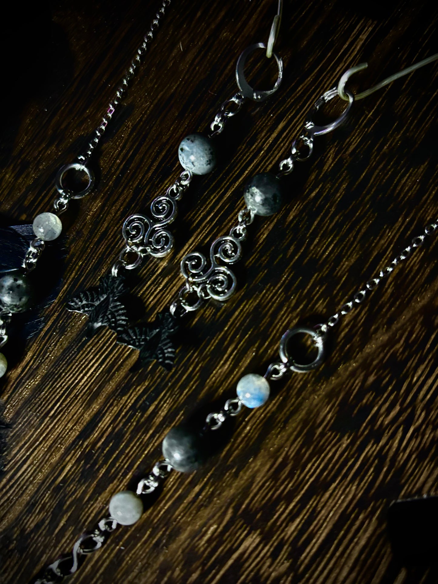 PRE ORDER Morrígan Raven — Necklace & Earring Set (Hand-Looped Stainless Steel)