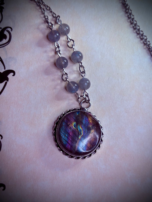 Round Labradorite Necklace
