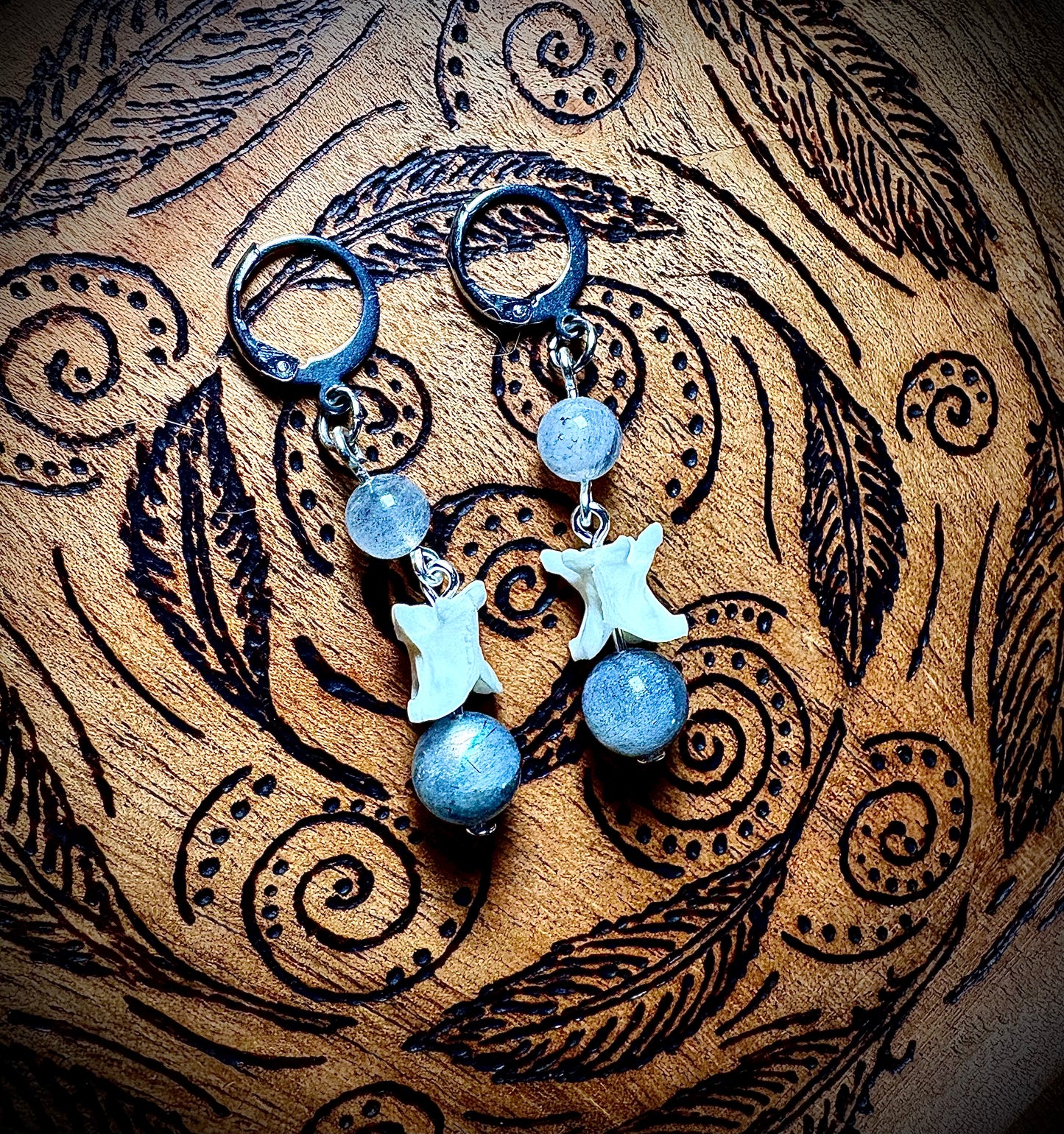 Rattlesnake Relic Labradorite Earrings
