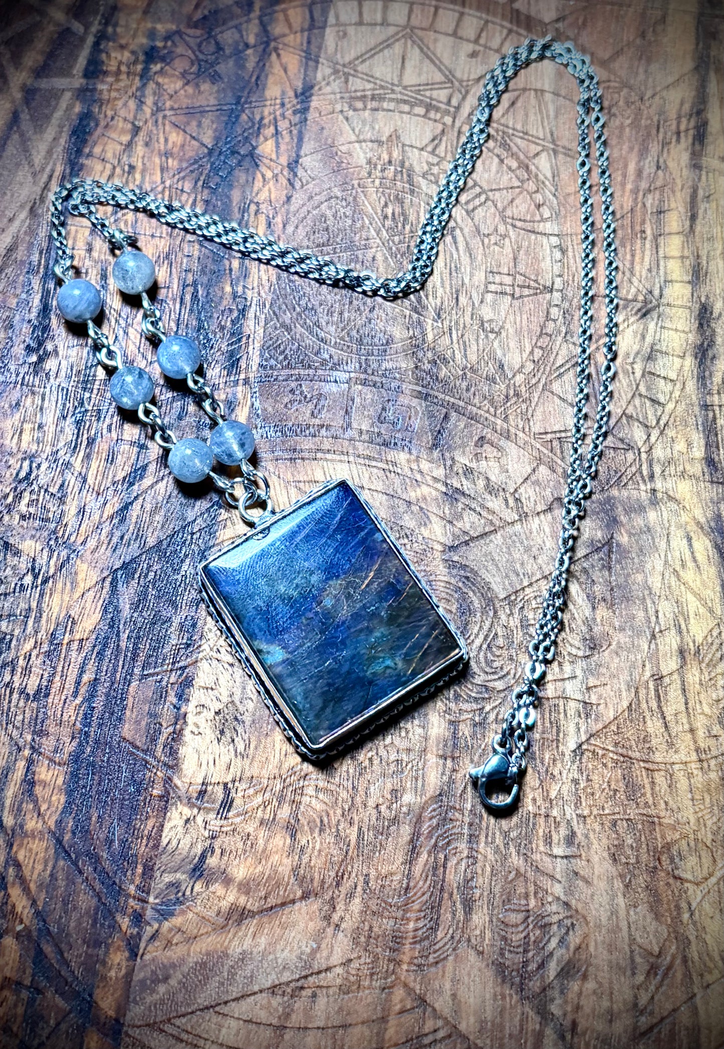 Purple Ember Labradorite Necklace