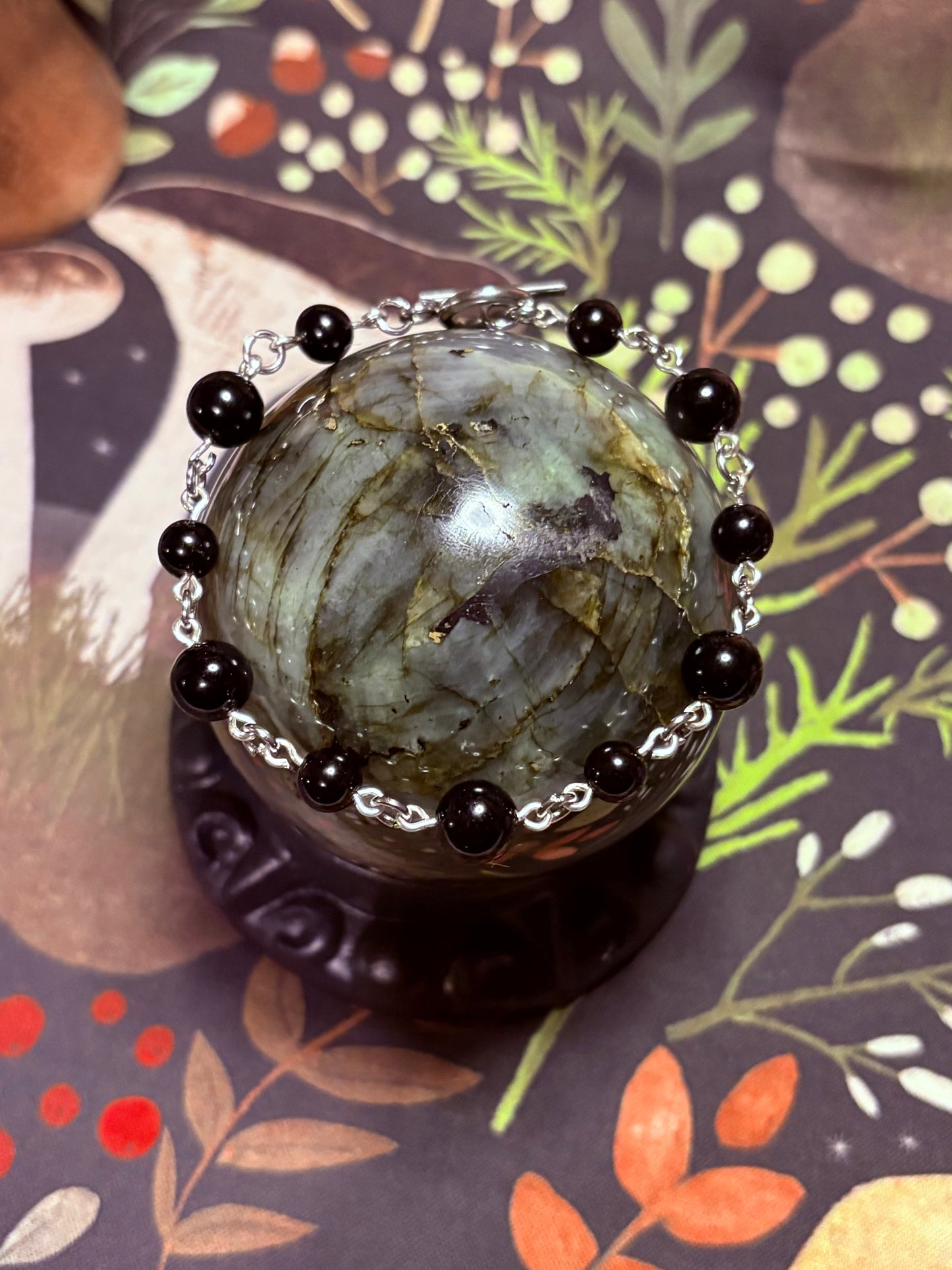 Black Obsidian (Toggle Clasp Bracelet) — 7.5”