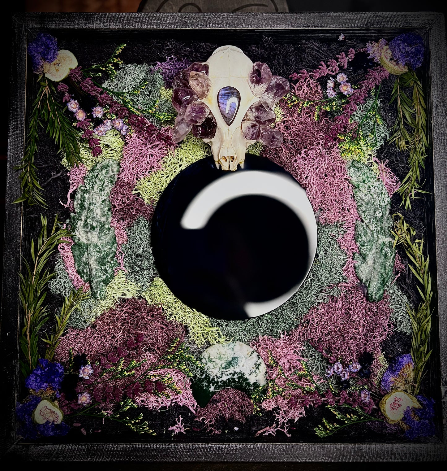 The Lavender Familiar Scrying Mirror