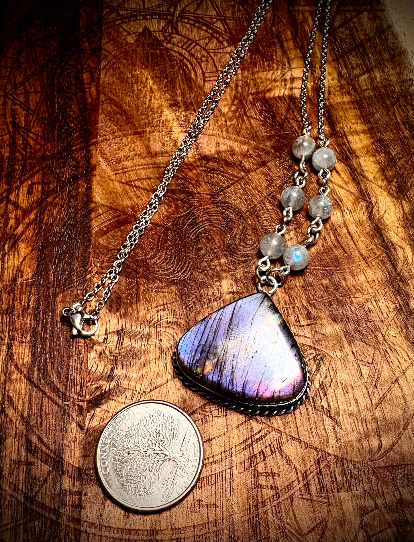Violet Flame Labradorite Necklace