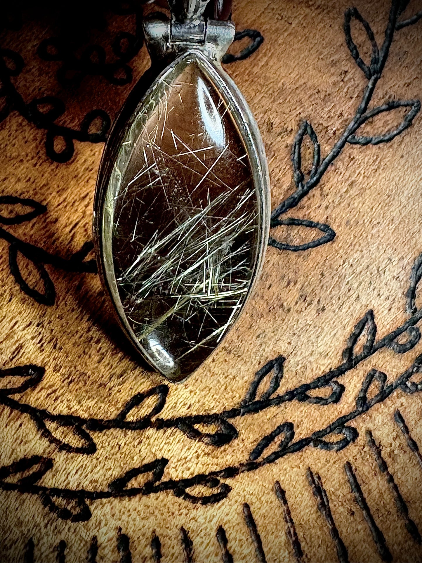 Sterling Silver Rutilated Quartz Necklace