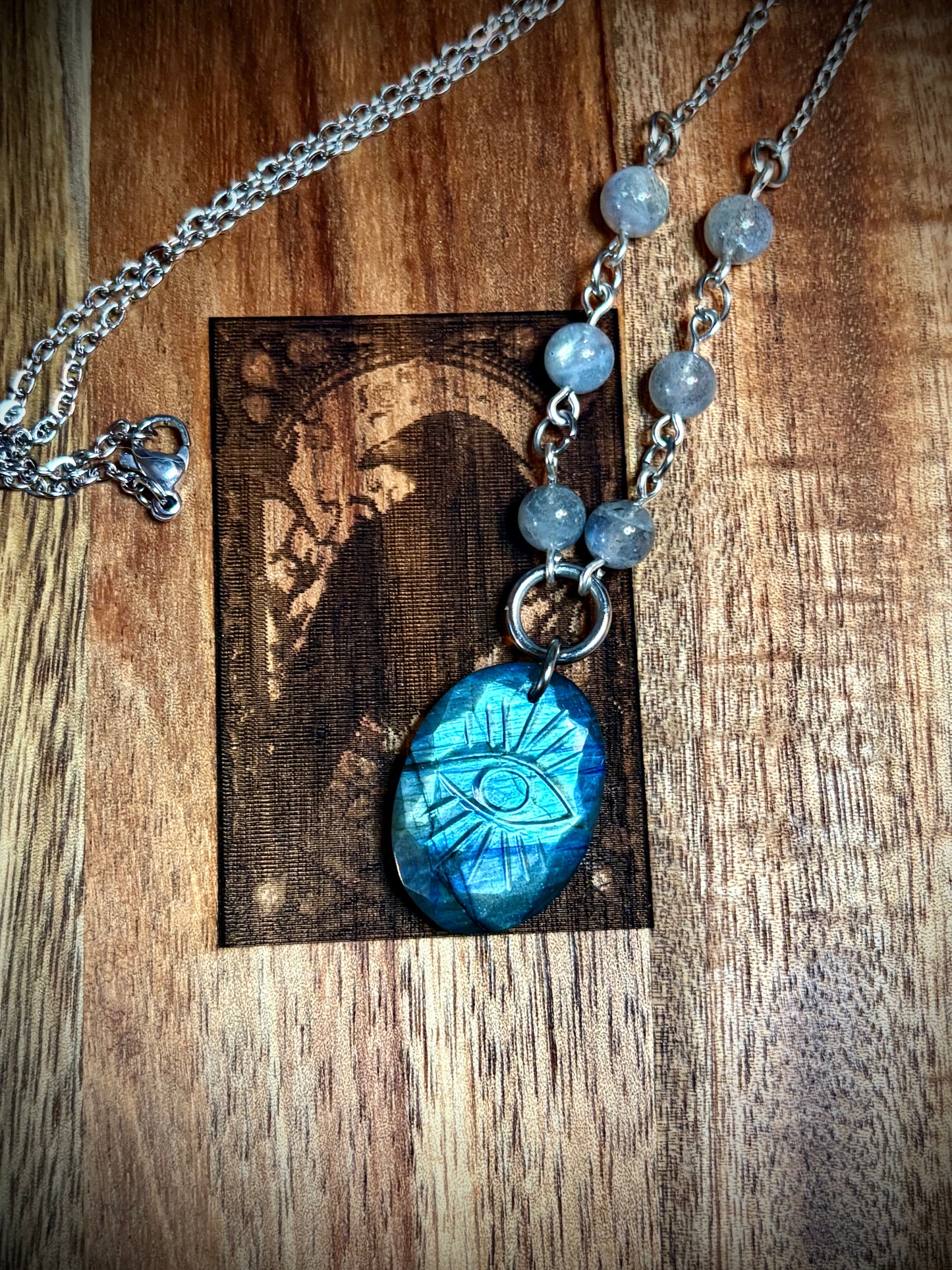 Evil Eye Labradorite Necklace