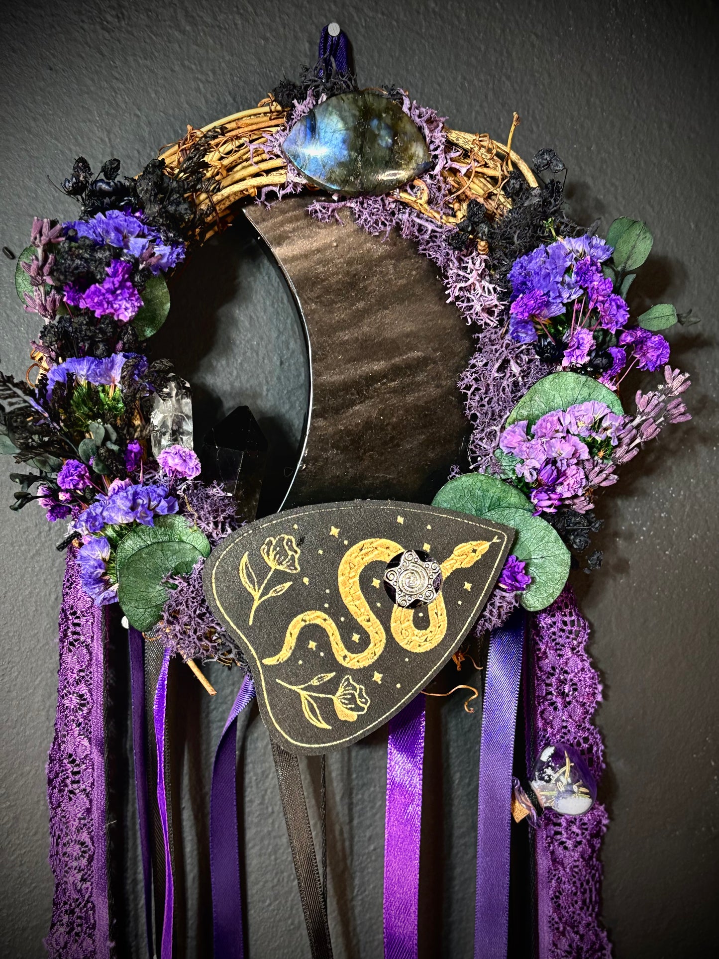 Serpent Veil Witch Bell Wreath