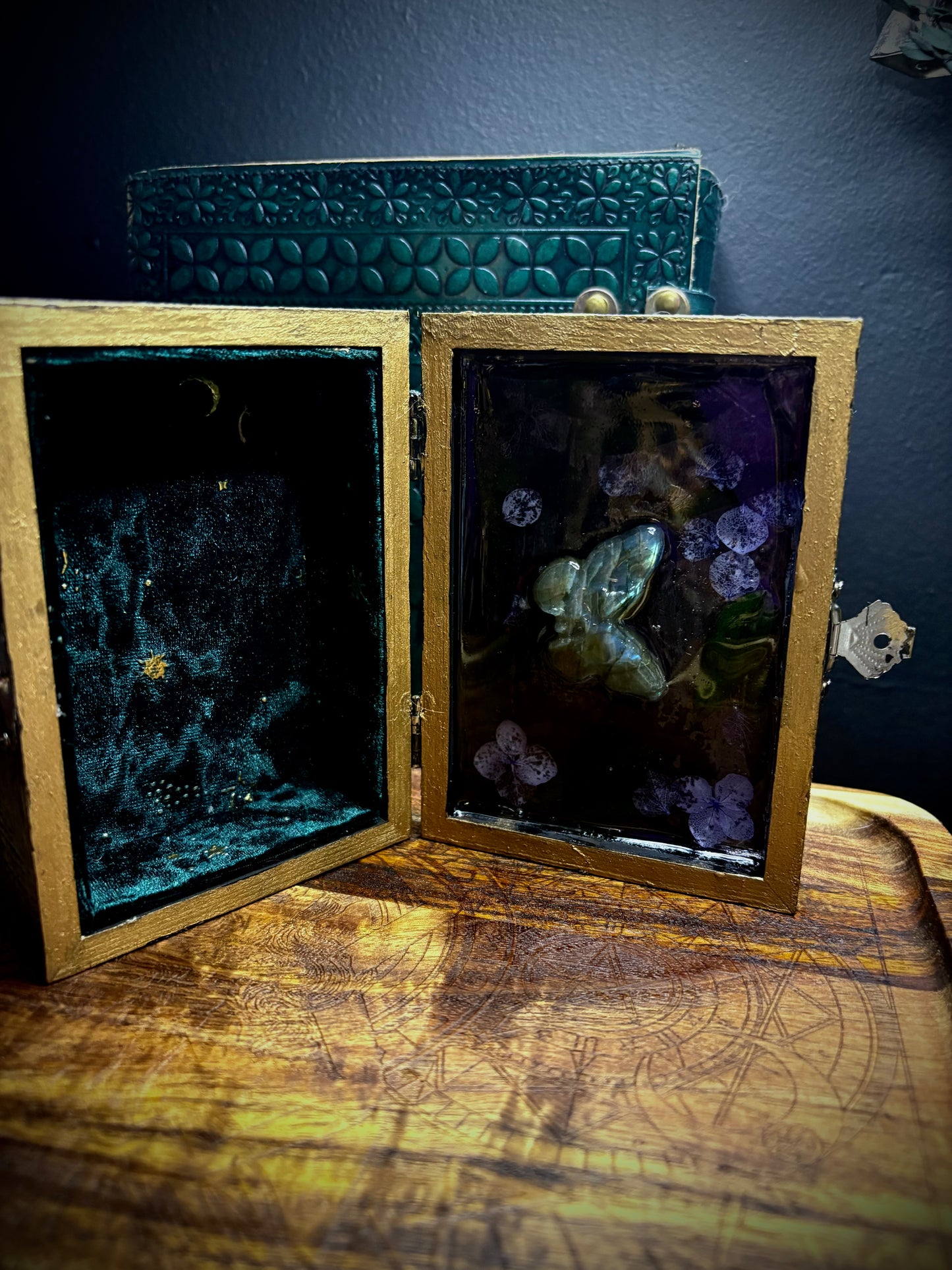 The Hanged One — Hand-Painted Tarot Card Box (Original Design)