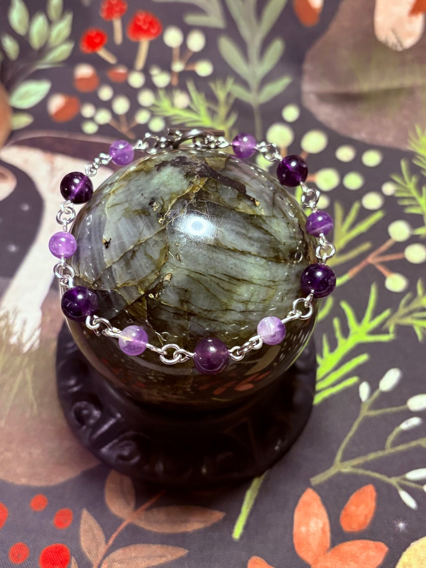 Amethyst (Toggle Clasp Bracelet)7.5”