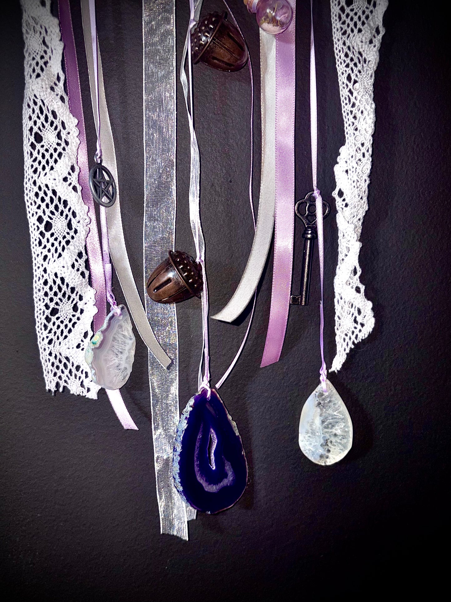 Amethyst Veil Garden Witch Bell Wreath