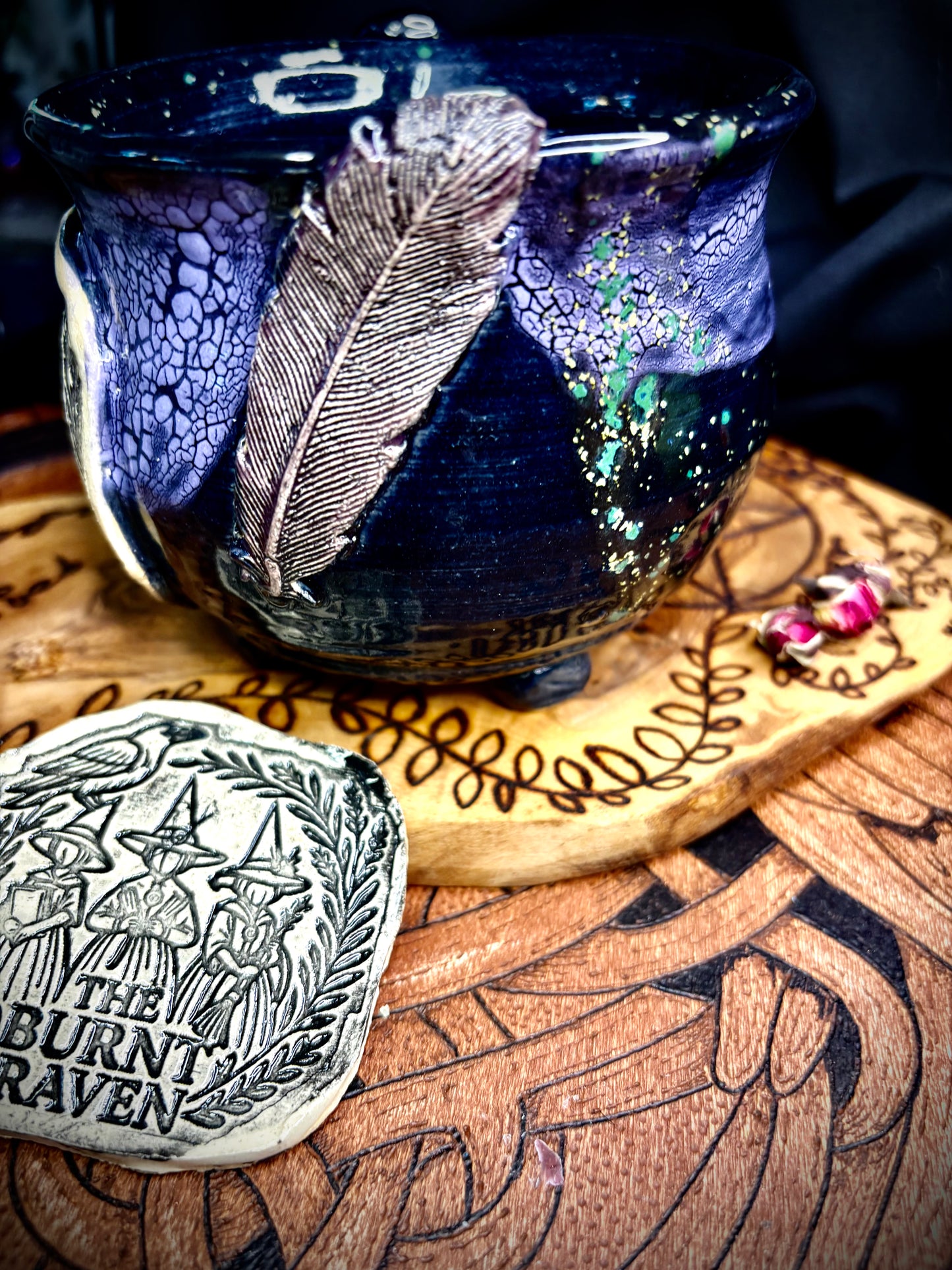 The Burnt Raven Handmade Pottery Mug Made by Lorna Vincent of Laurel Highlands Pottery