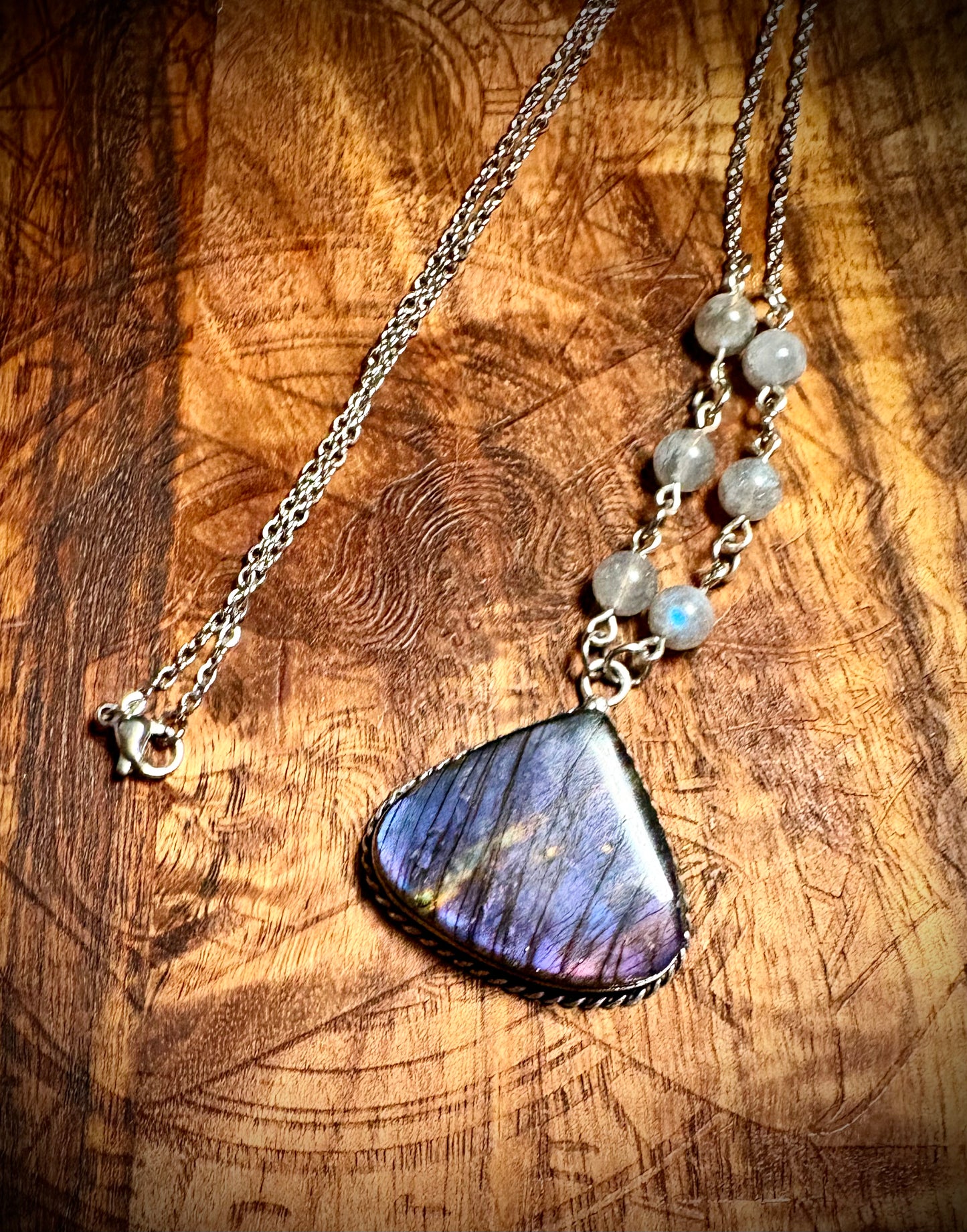 Violet Flame Labradorite Necklace