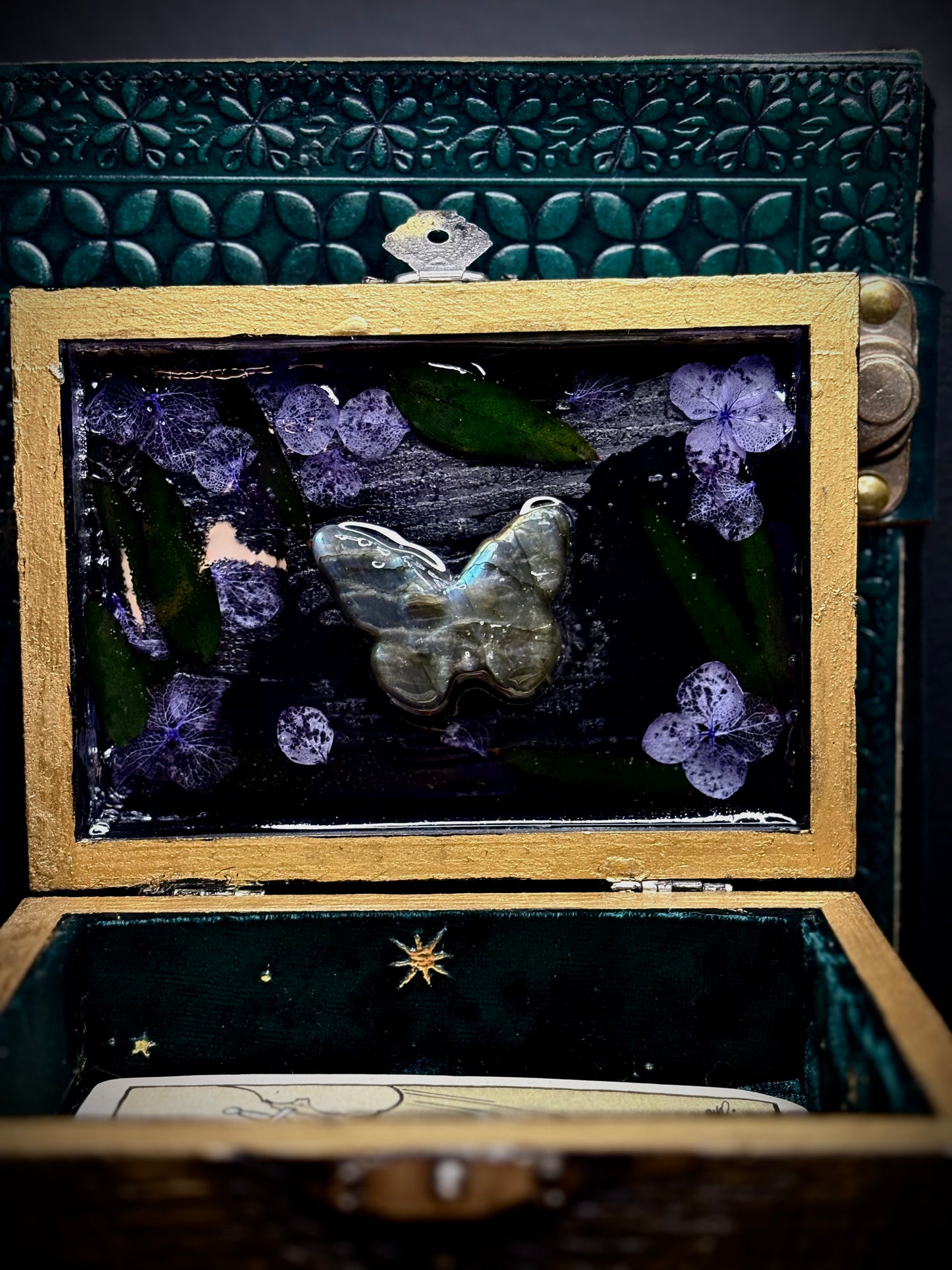 The Hanged One — Hand-Painted Tarot Card Box (Original Design)