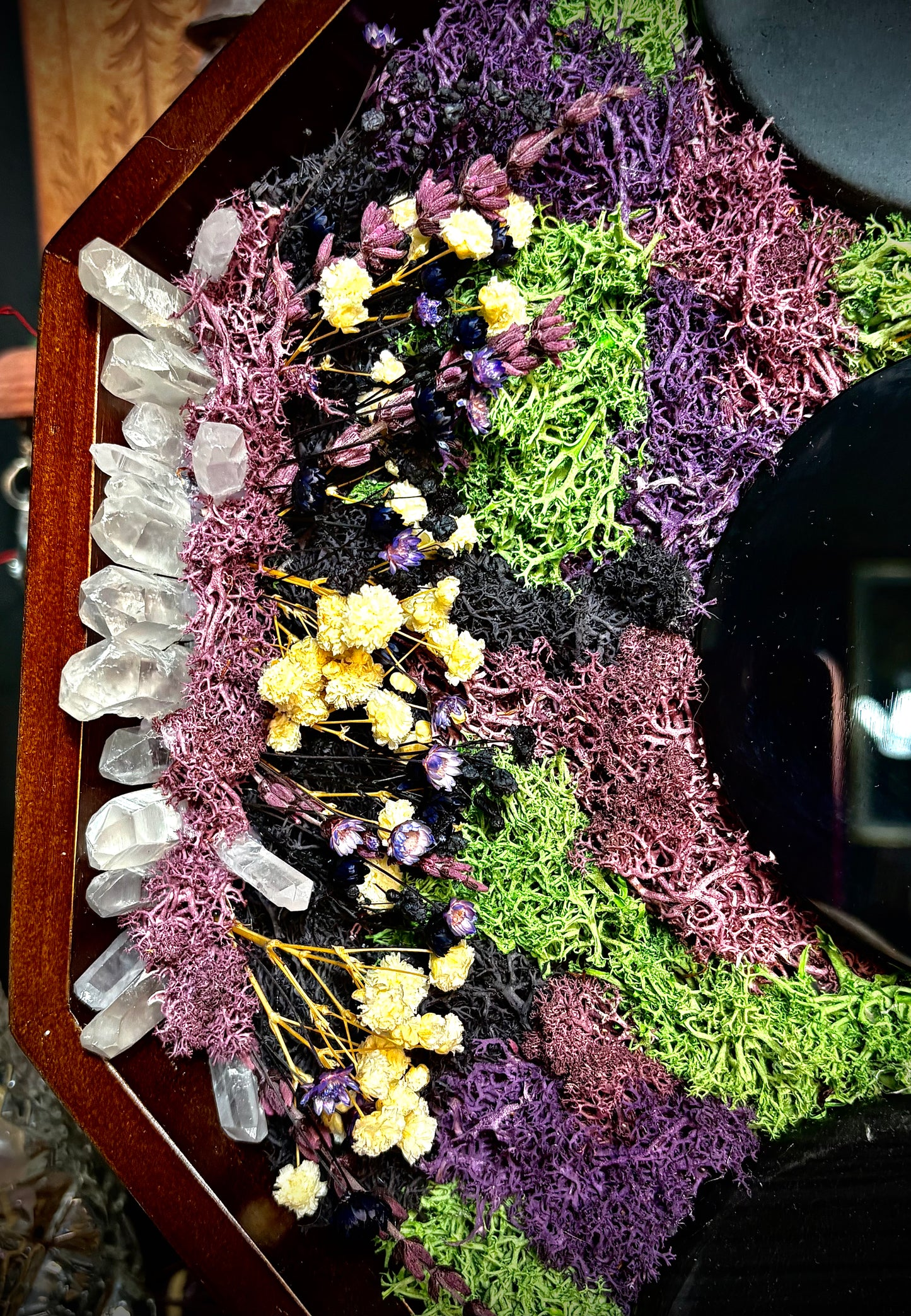 Veilbloom Triple Moon Scrying Mirror