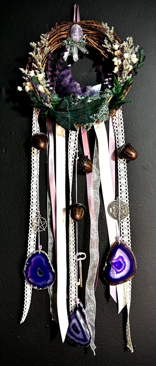 Amethyst Moon Grove Witch Bell Wreath