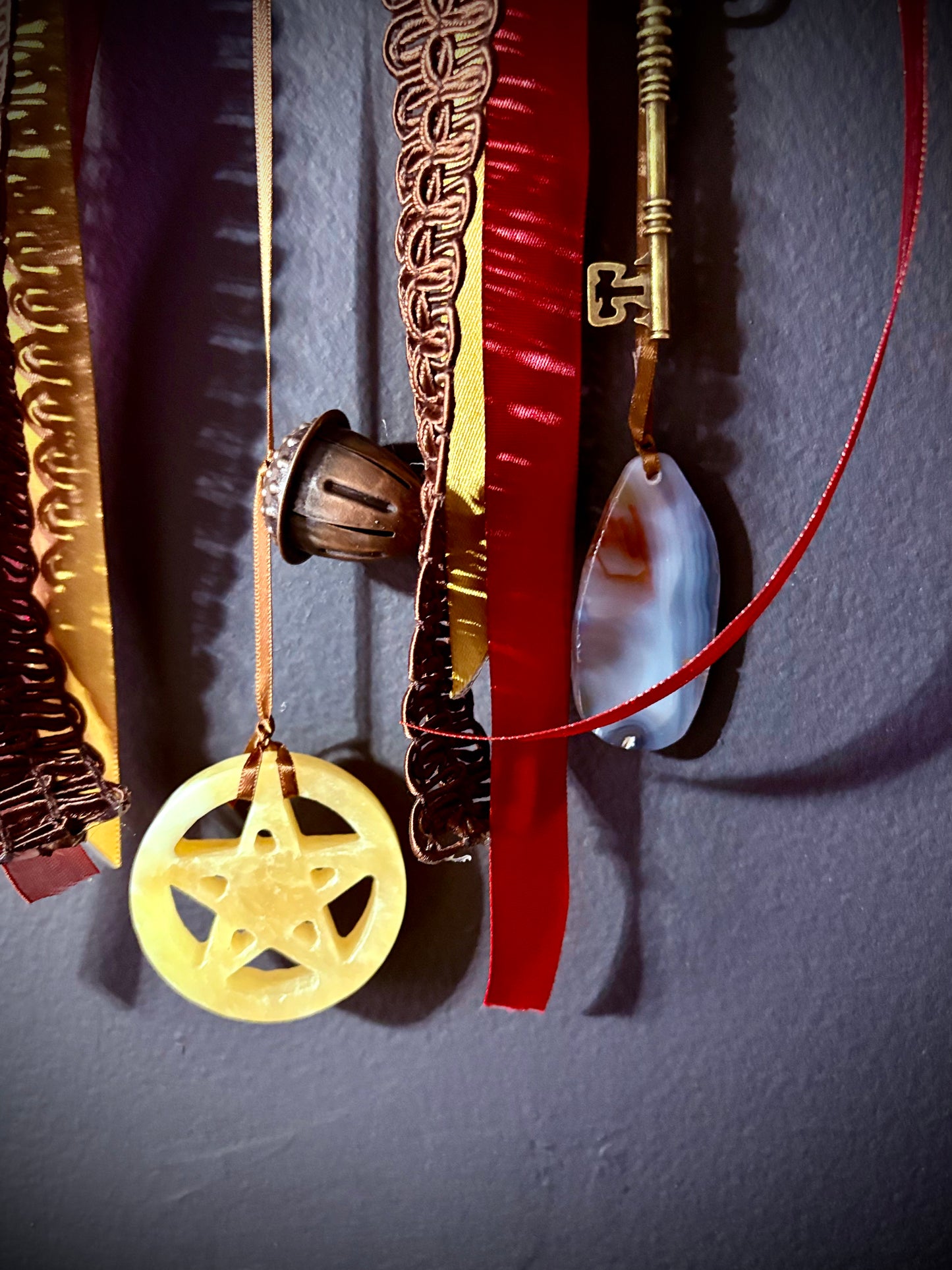 Golden Orchard Moon Witch Bell Wreath