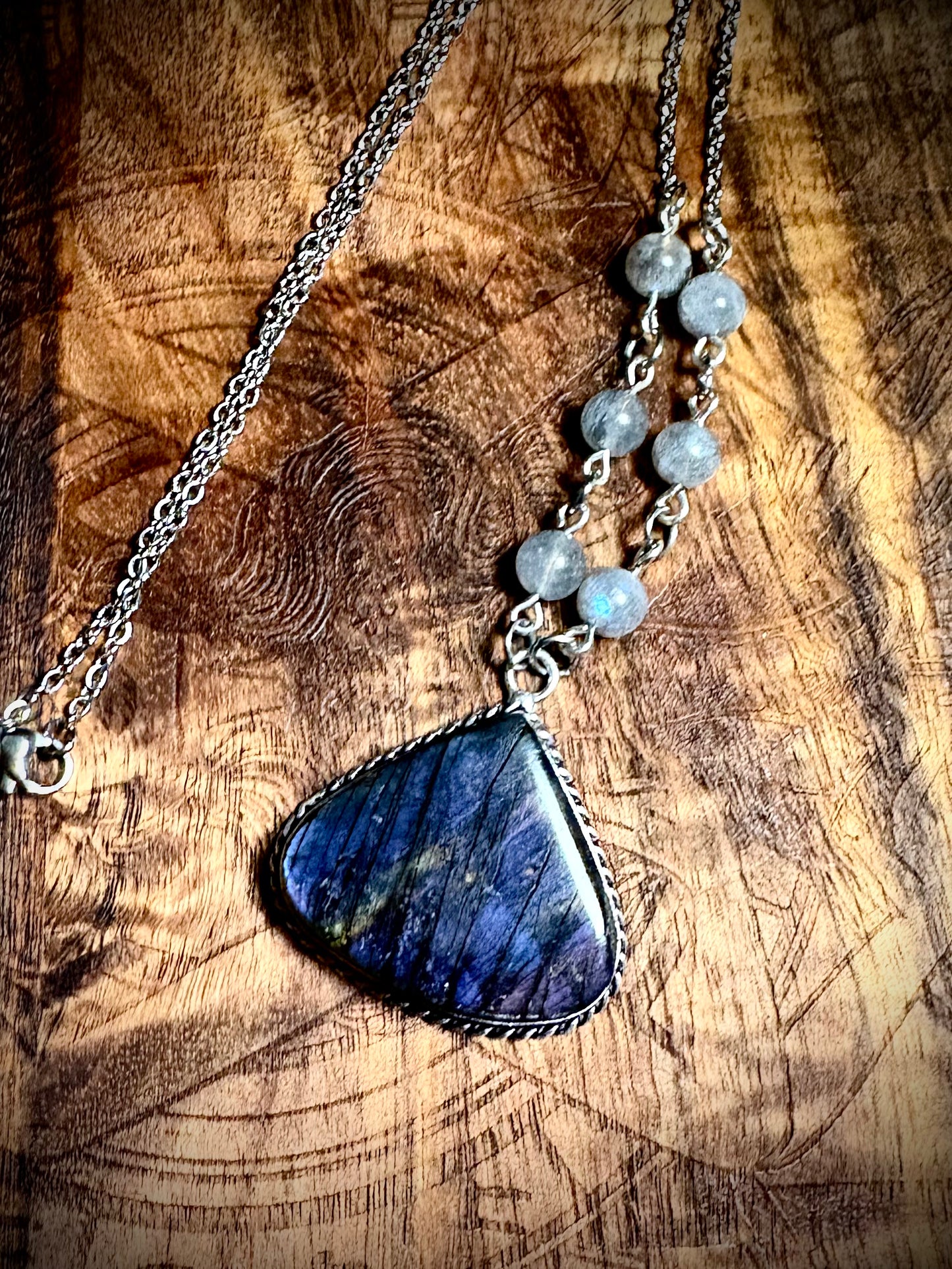 Violet Flame Labradorite Necklace