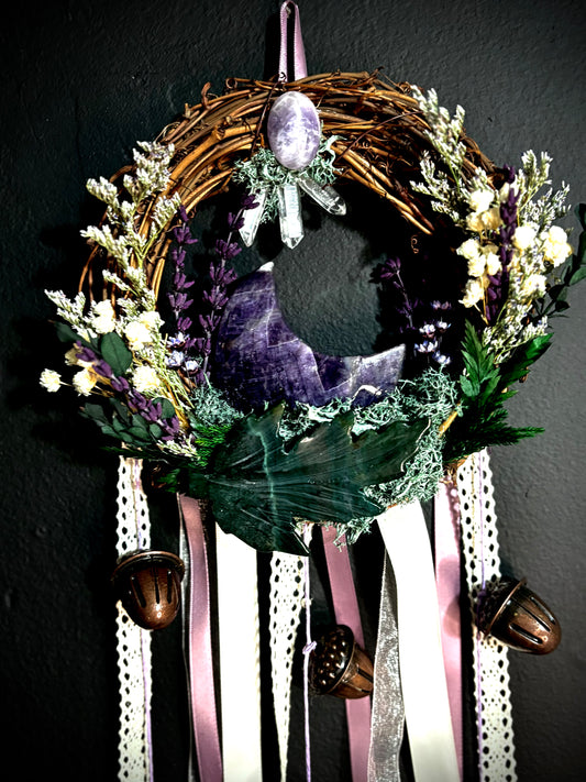Amethyst Moon Grove Witch Bell Wreath
