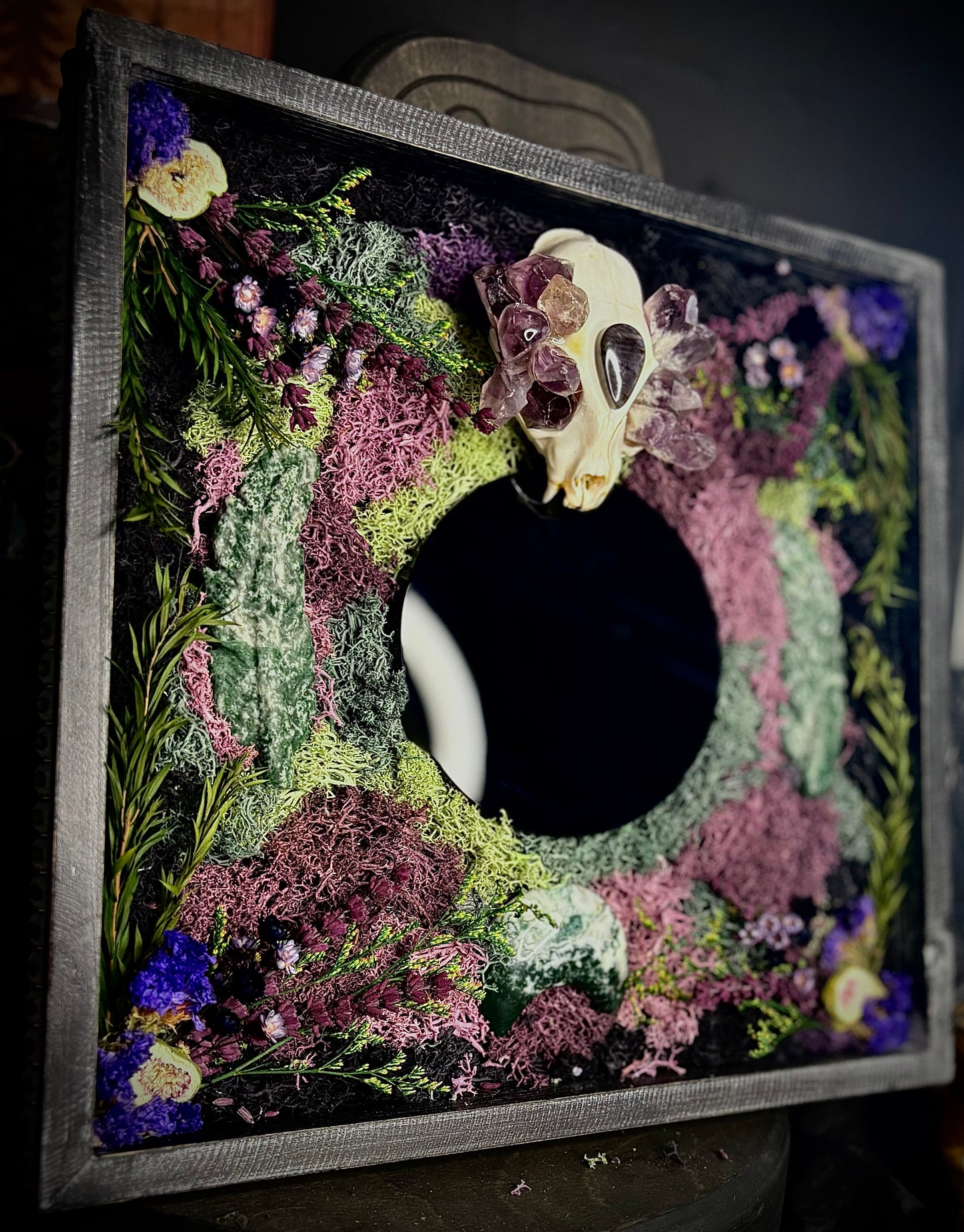 The Lavender Familiar Scrying Mirror
