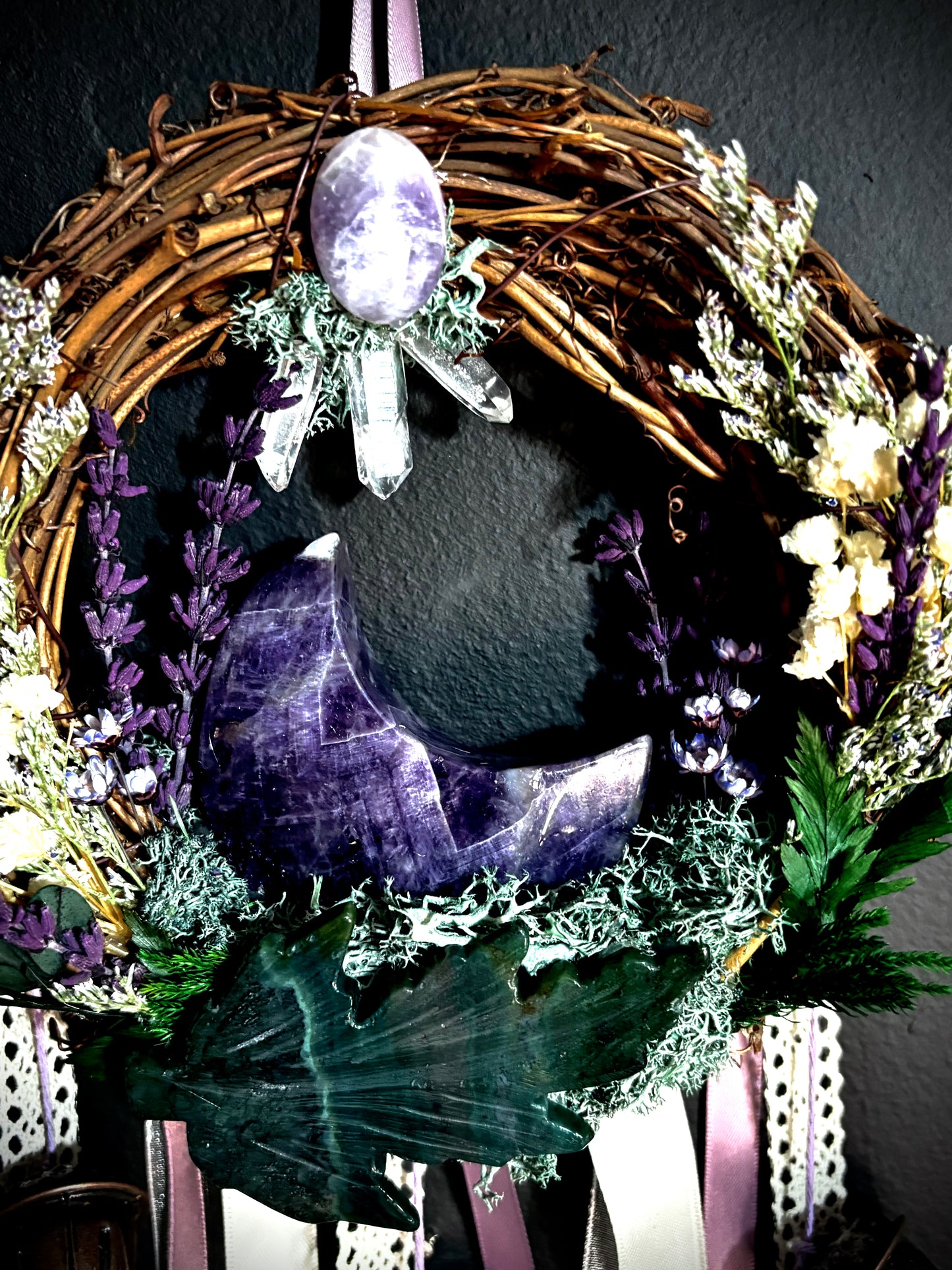 Amethyst Moon Grove Witch Bell Wreath