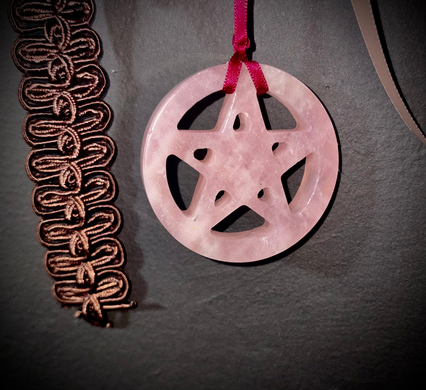 Rose Pentacle Witchbell Wreath