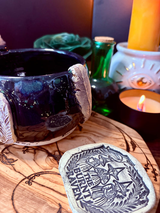 The Burnt Raven Handmade Pottery Mug Made by Lorna Vincent of Laurel Highlands Pottery